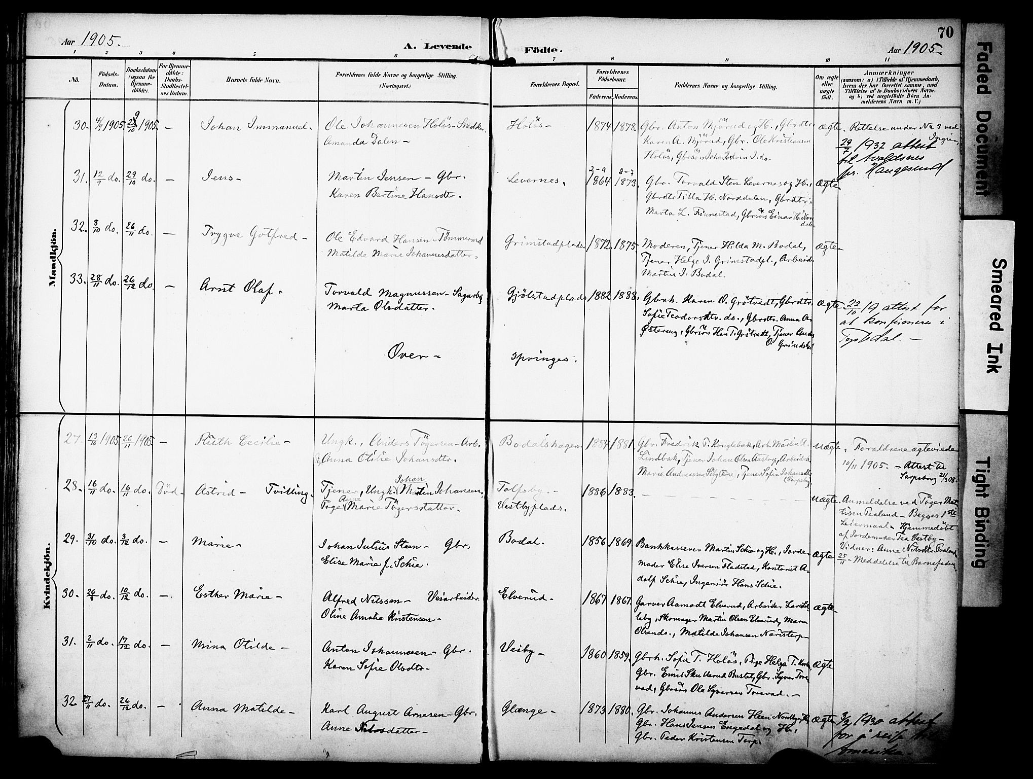 Rakkestad prestekontor Kirkebøker, AV/SAO-A-2008/F/Fa/L0013: Parish register (official) no. I 13, 1894-1908, p. 70