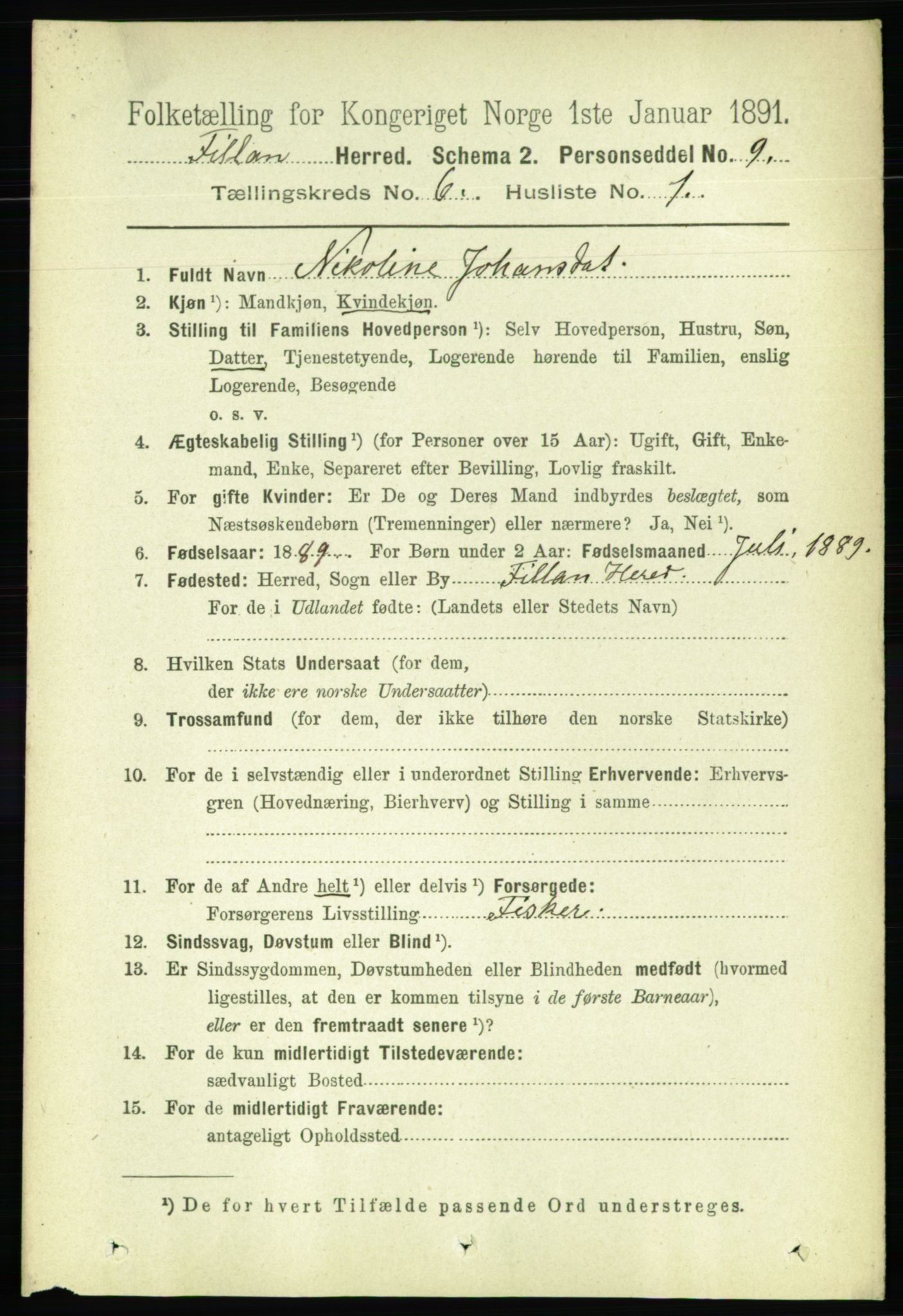 RA, 1891 census for 1616 Fillan, 1891, p. 1268