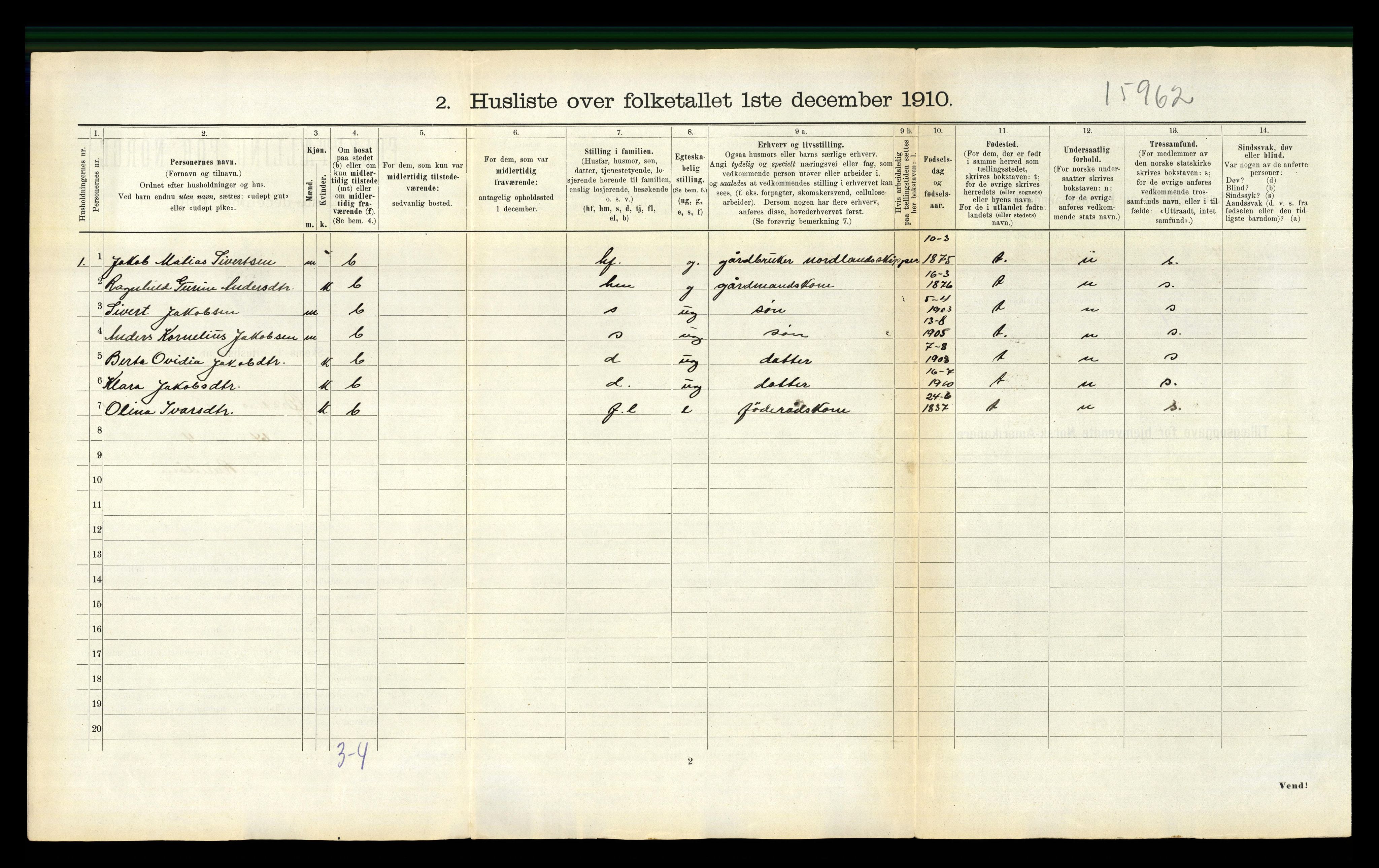 RA, 1910 census for Ørsta, 1910, p. 131