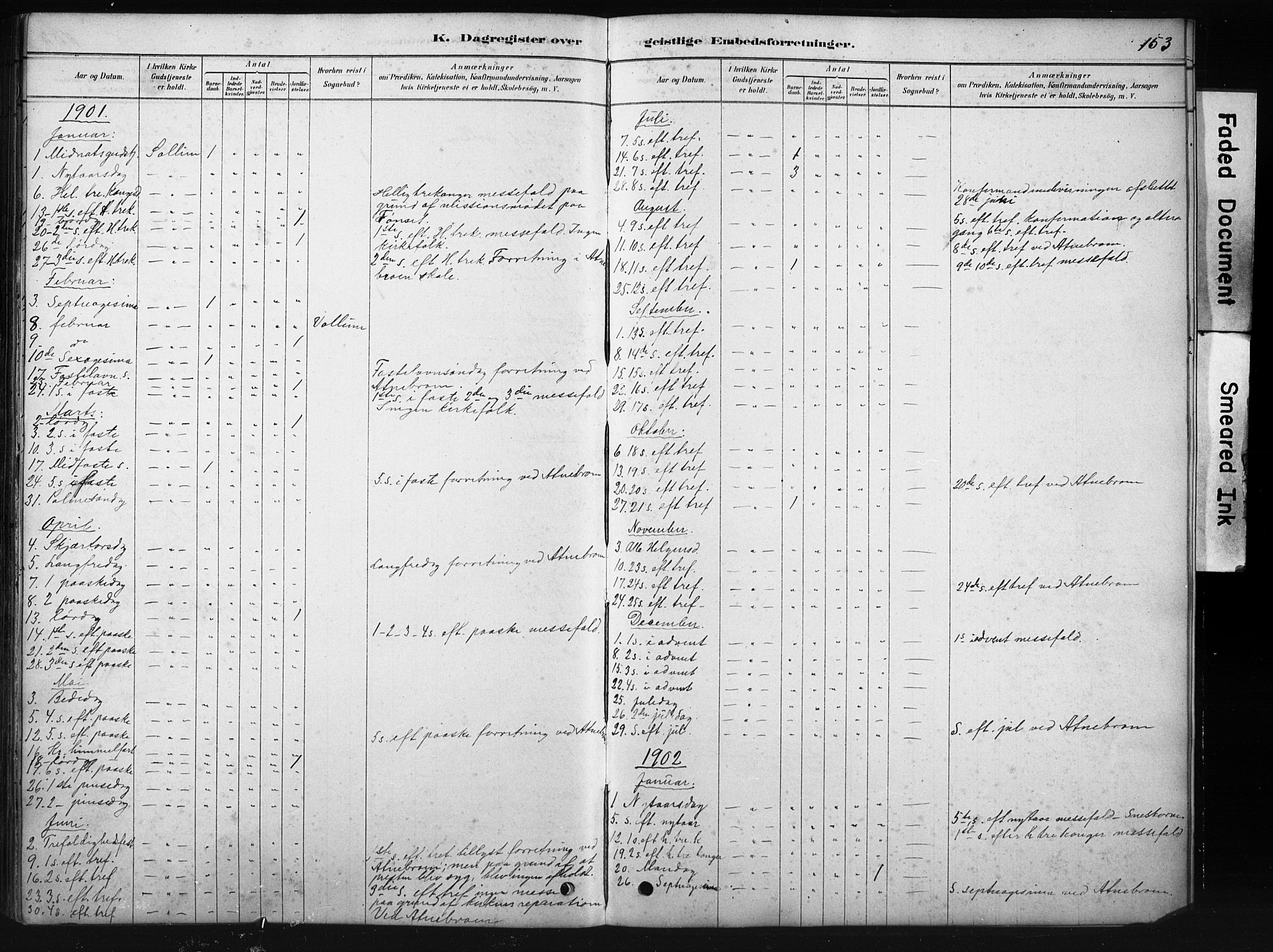 Sollia prestekontor, SAH/PREST-050/H/Ha/Hab/L0002: Parish register (copy) no. 2, 1880-1933, p. 153