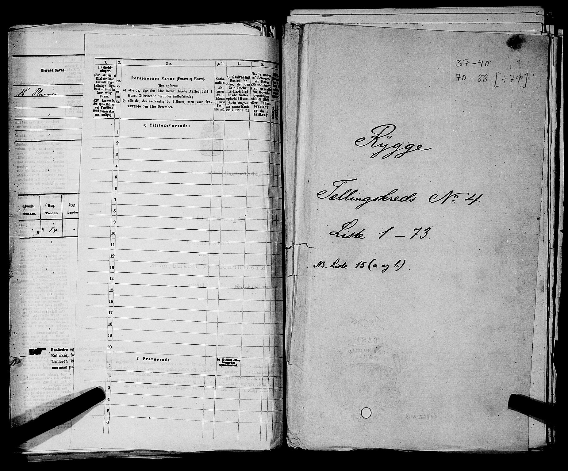 RA, 1875 census for 0136P Rygge, 1875, p. 650