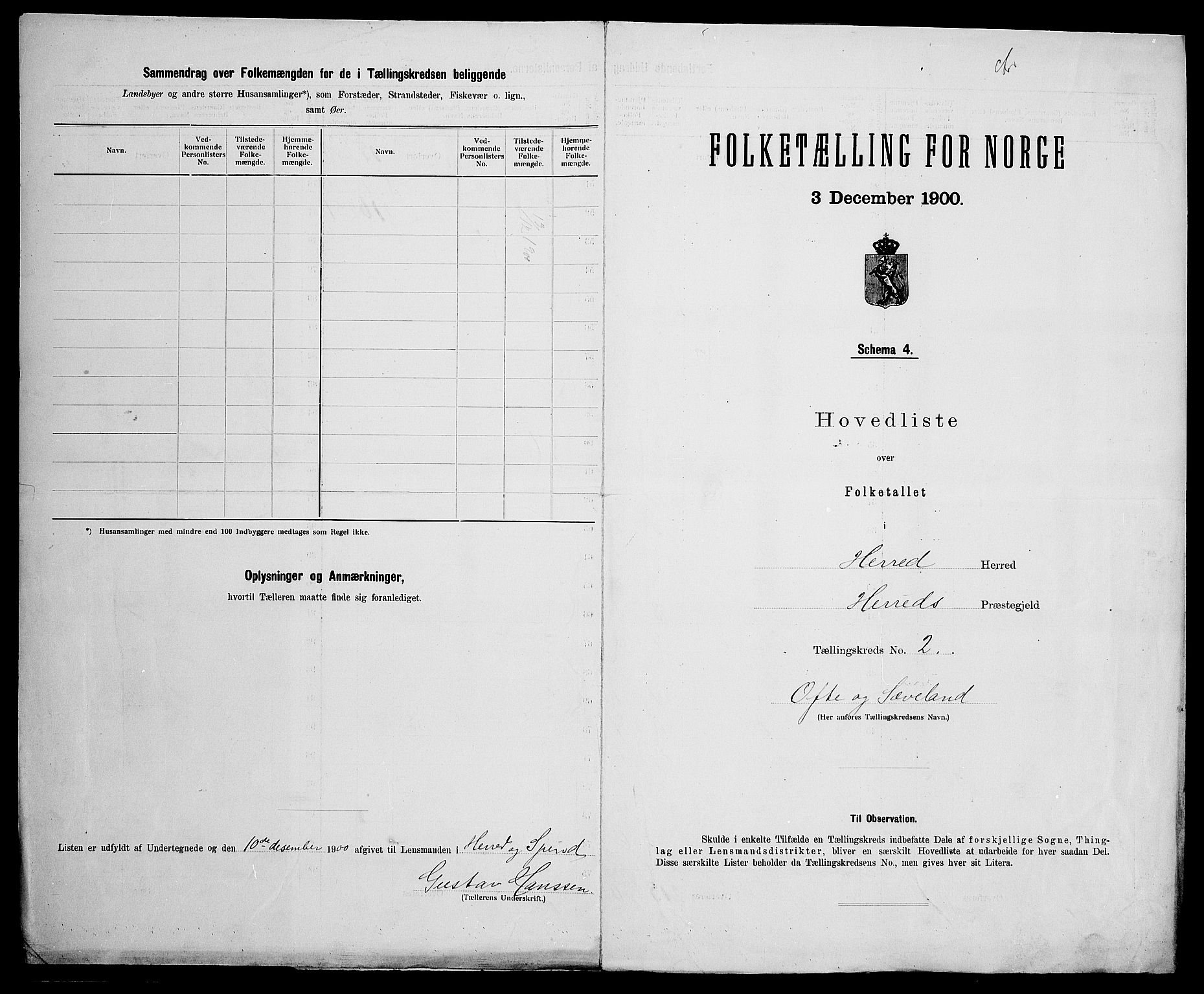 SAK, 1900 census for Herad, 1900, p. 11