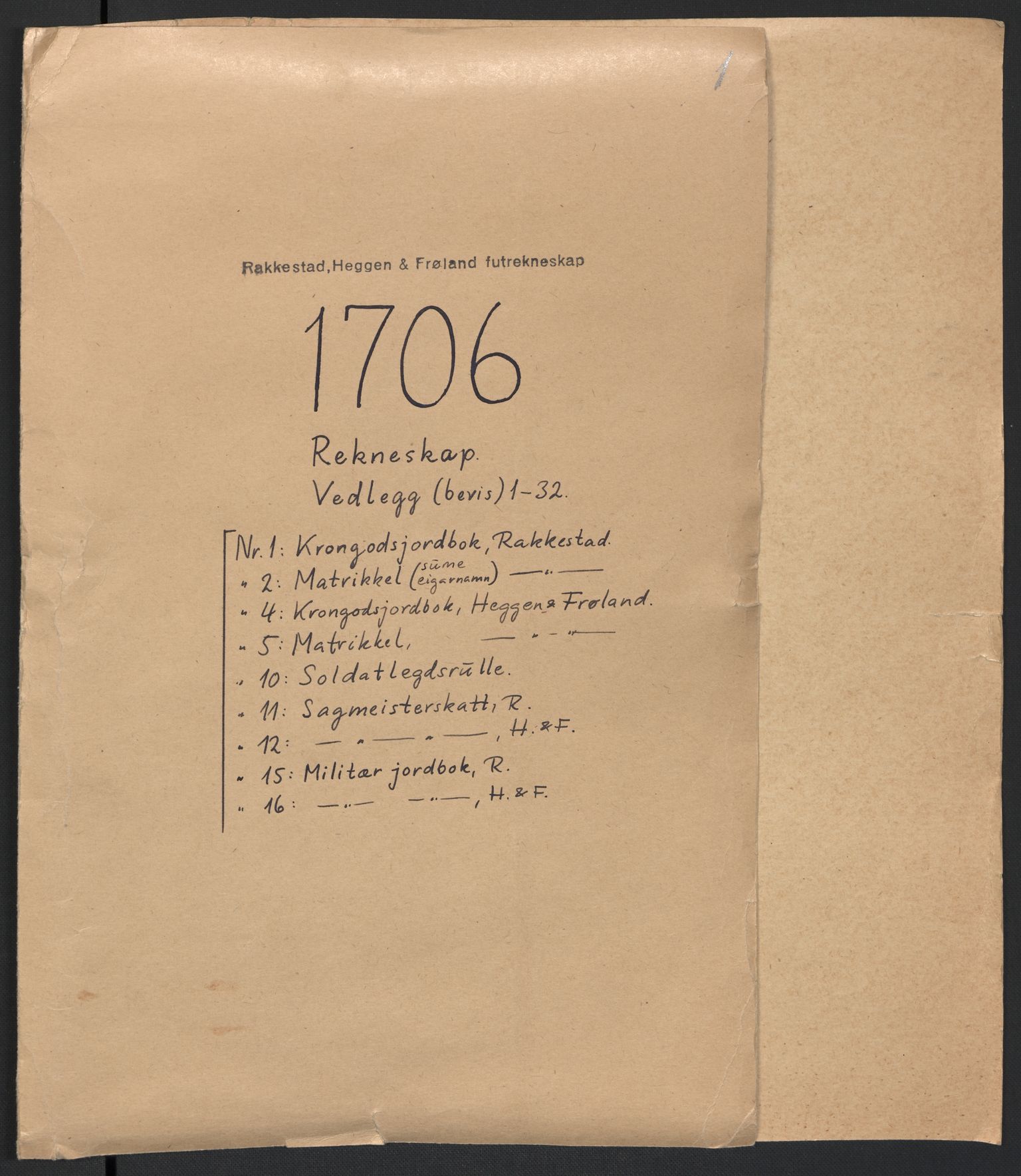 Rentekammeret inntil 1814, Reviderte regnskaper, Fogderegnskap, RA/EA-4092/R07/L0298: Fogderegnskap Rakkestad, Heggen og Frøland, 1706, p. 3