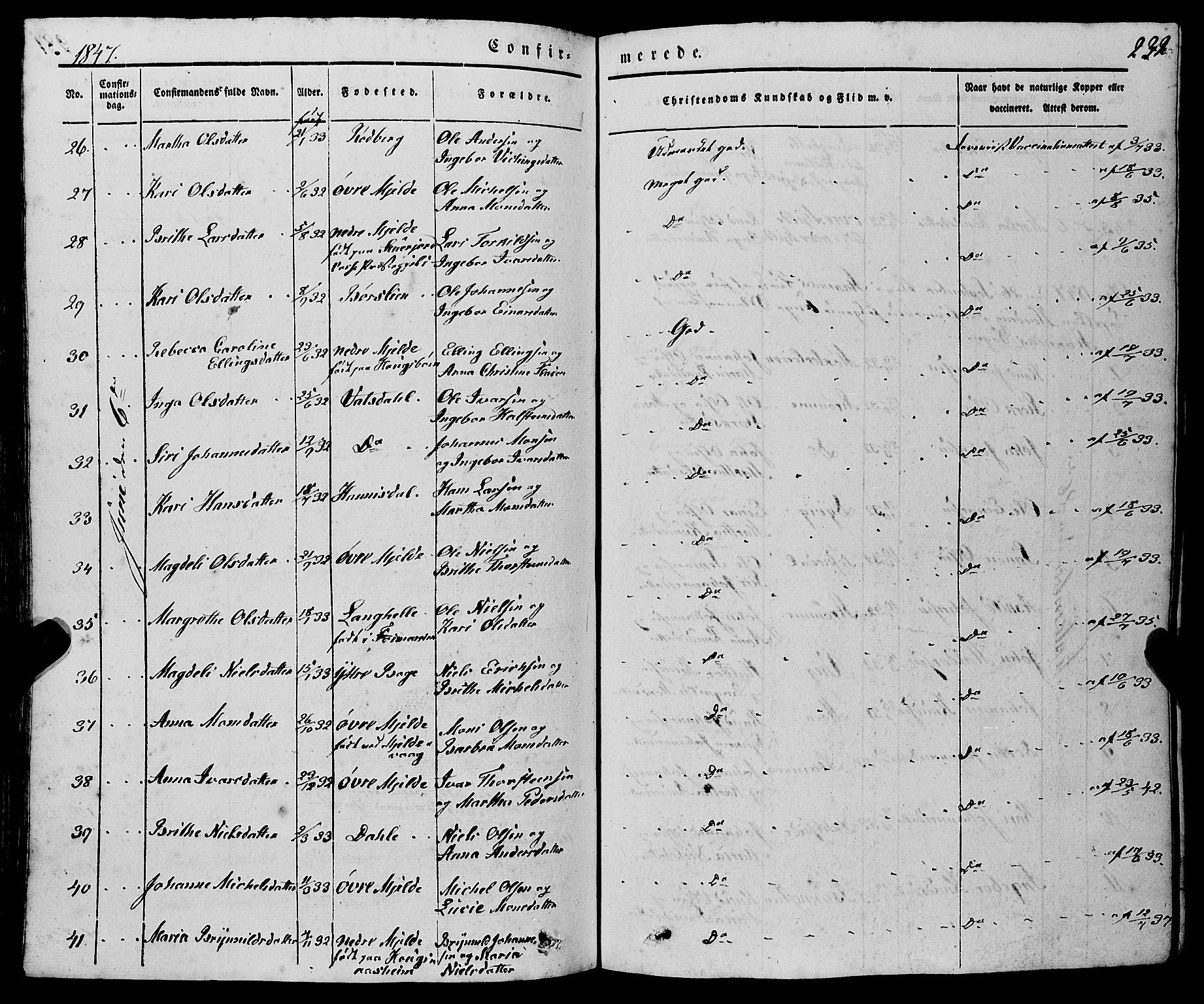 Haus sokneprestembete, AV/SAB-A-75601/H/Haa: Parish register (official) no. A 15, 1838-1847, p. 232