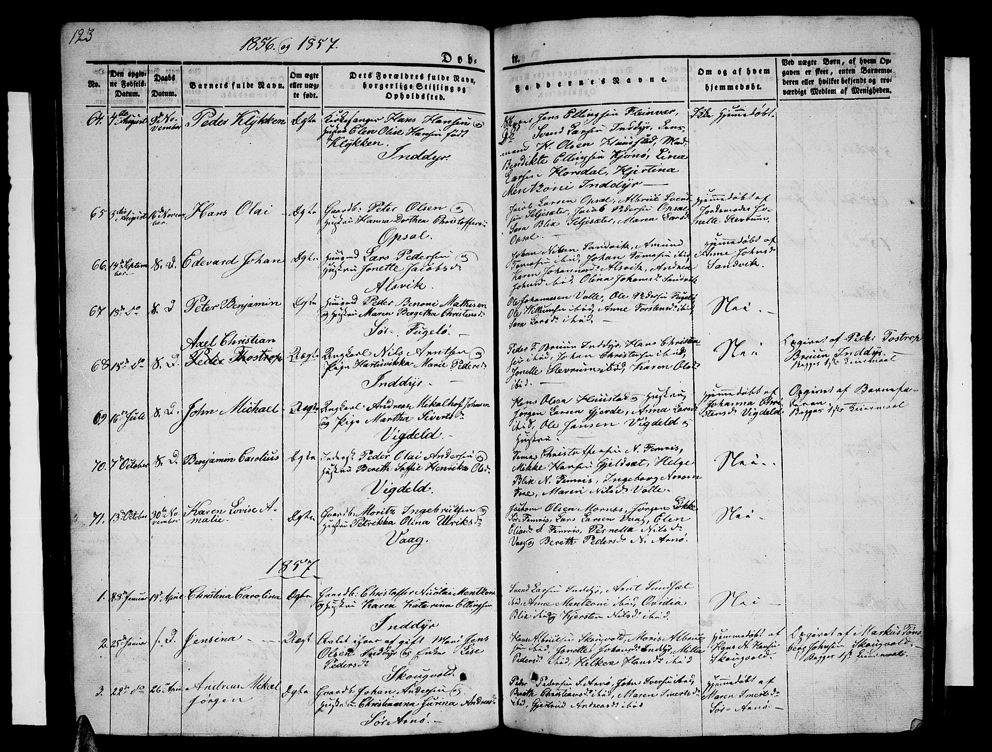 Ministerialprotokoller, klokkerbøker og fødselsregistre - Nordland, SAT/A-1459/805/L0106: Parish register (copy) no. 805C02, 1841-1861, p. 123