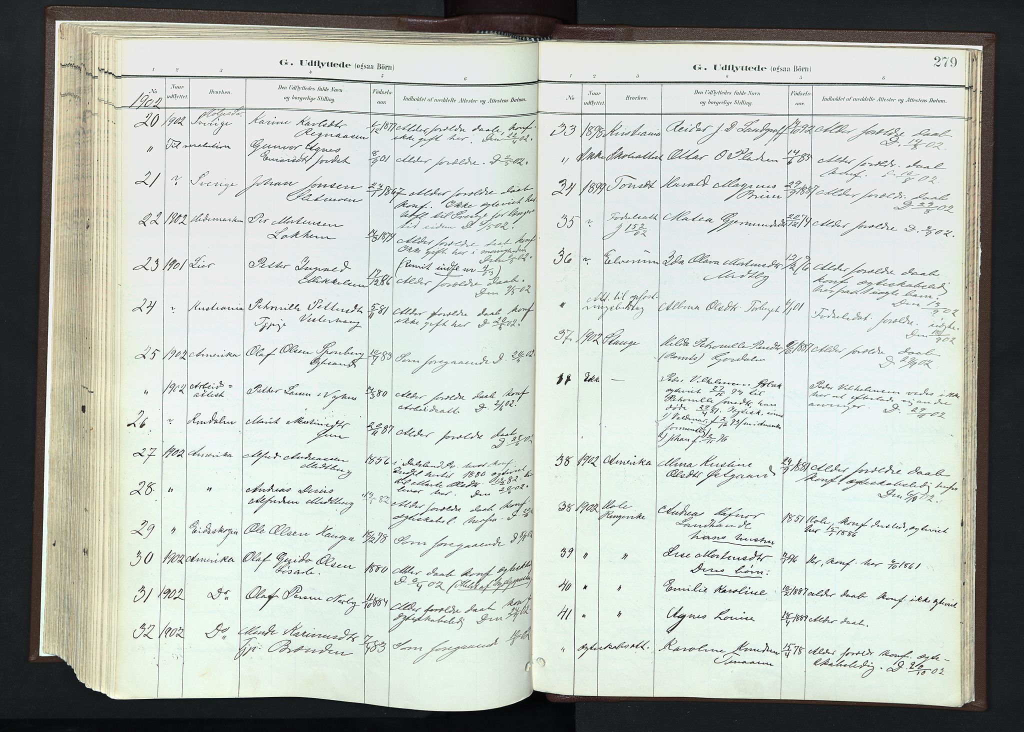 Trysil prestekontor, AV/SAH-PREST-046/H/Ha/Haa/L0013: Parish register (official) no. 13, 1898-1911, p. 279