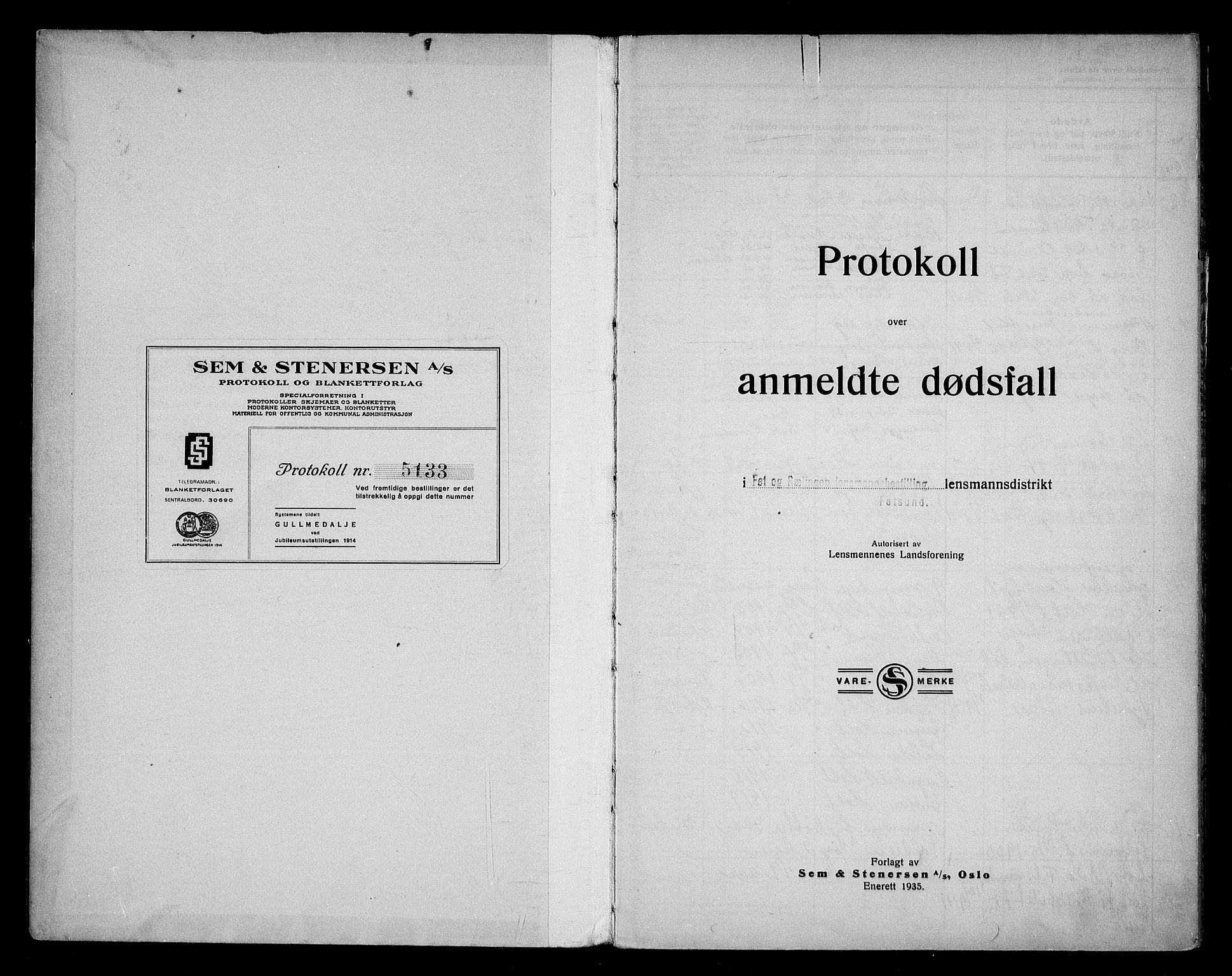 Fet og Rælingen lensmannskontor, SAO/A-10769/H/Ha/L0005: Dødsfallsprotokoll, 1941-1948