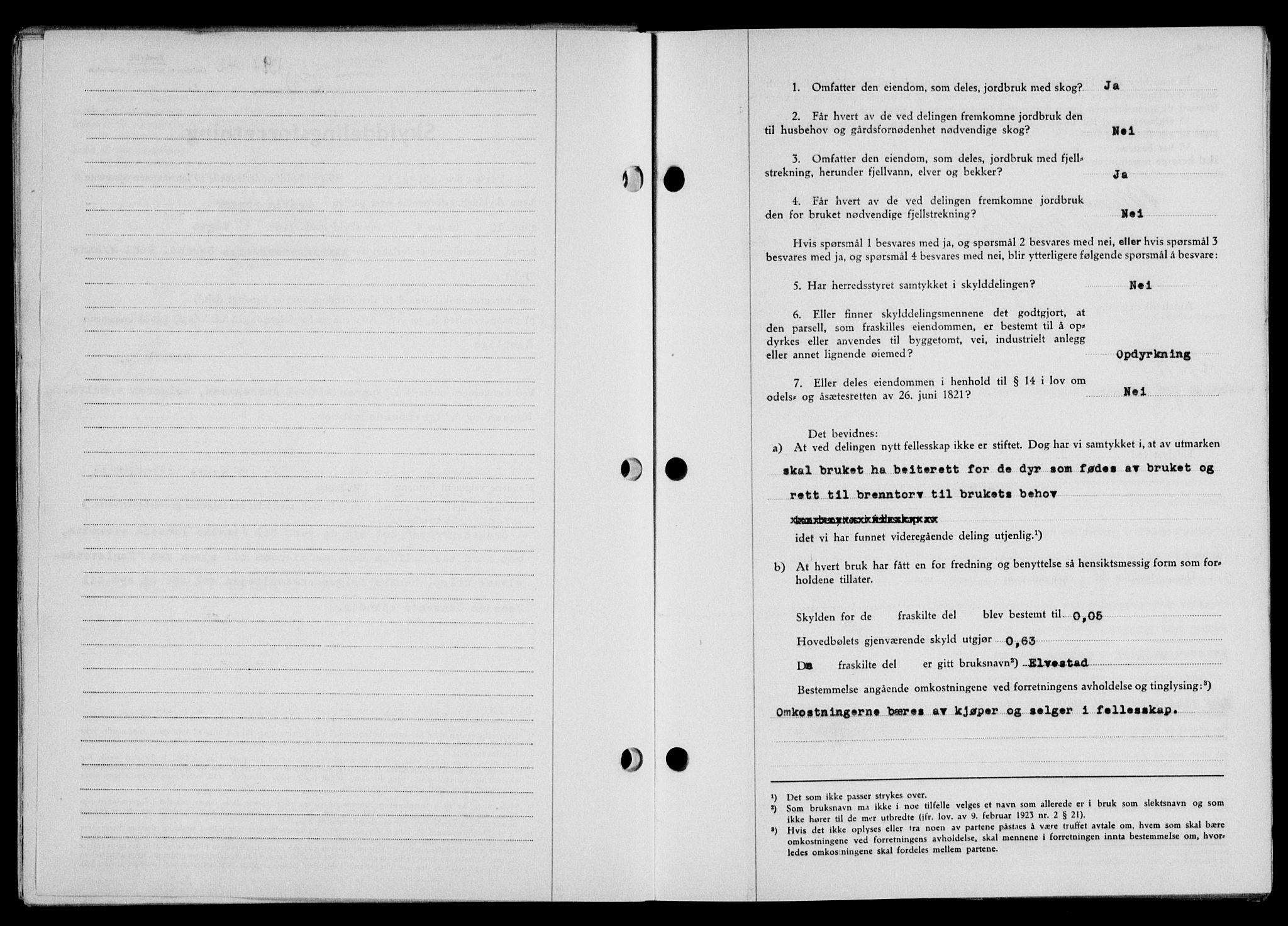 Lofoten sorenskriveri, SAT/A-0017/1/2/2C/L0010a: Mortgage book no. 10a, 1942-1943, Diary no: : 1397/1942
