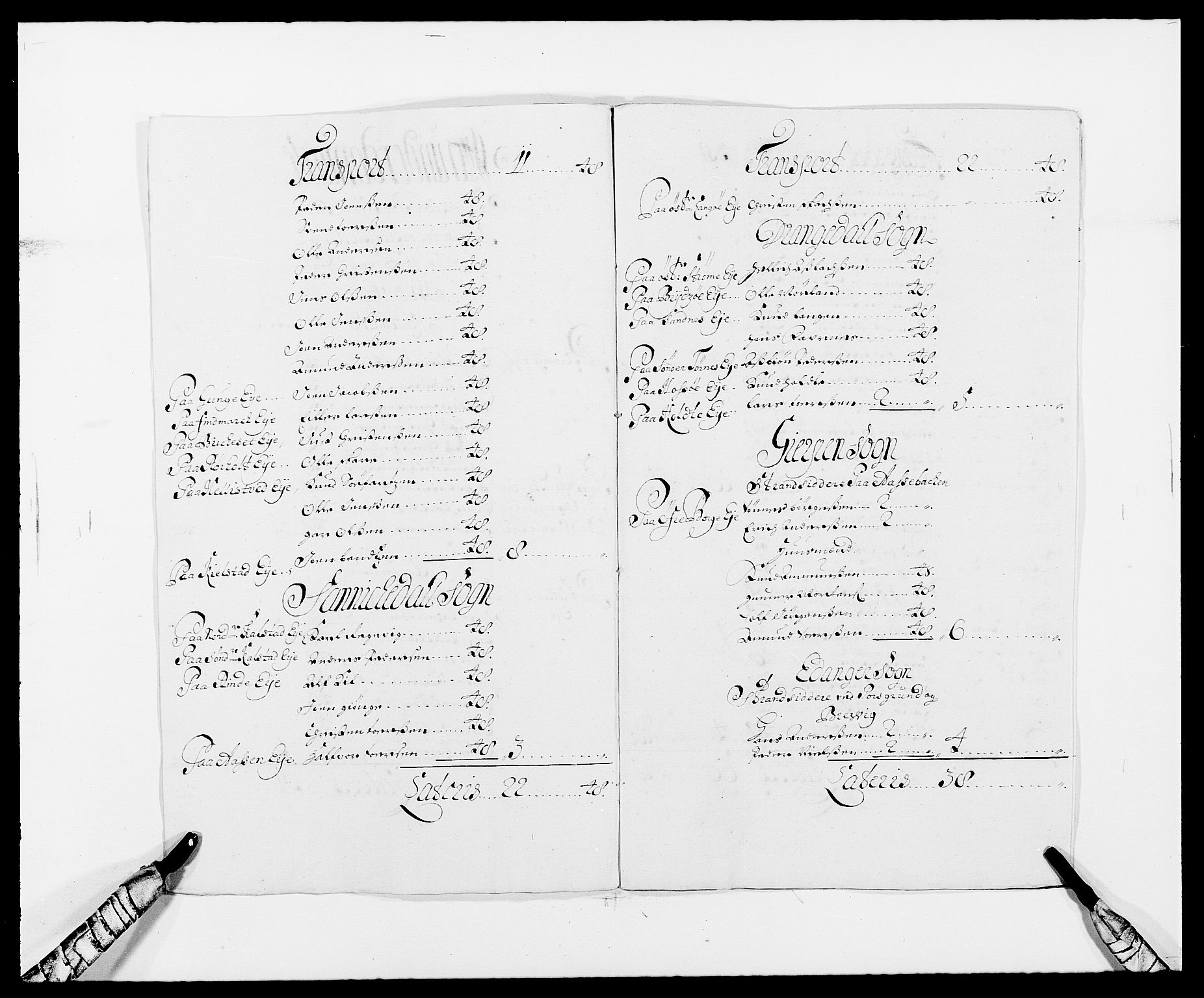 Rentekammeret inntil 1814, Reviderte regnskaper, Fogderegnskap, AV/RA-EA-4092/R34/L2051: Fogderegnskap Bamble, 1688-1691, p. 206