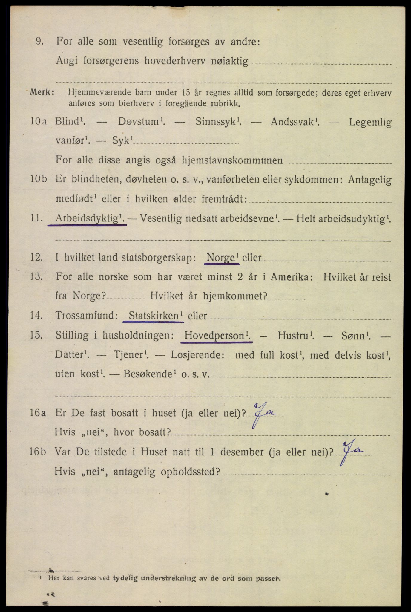 SAK, 1920 census for Mandal, 1920, p. 9144
