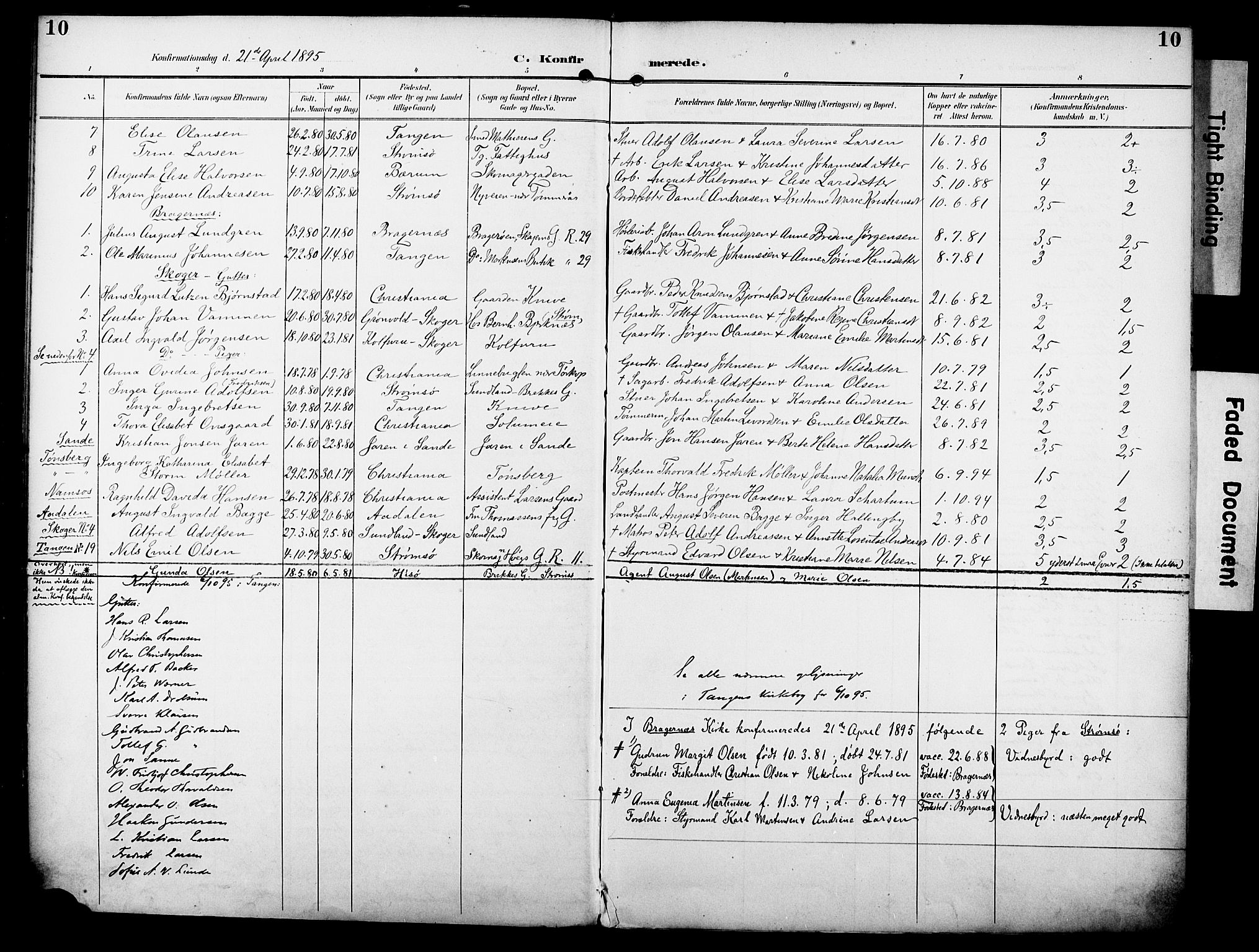 Strømsø kirkebøker, SAKO/A-246/F/Fa/L0025: Parish register (official) no. I 25, 1893-1922, p. 10