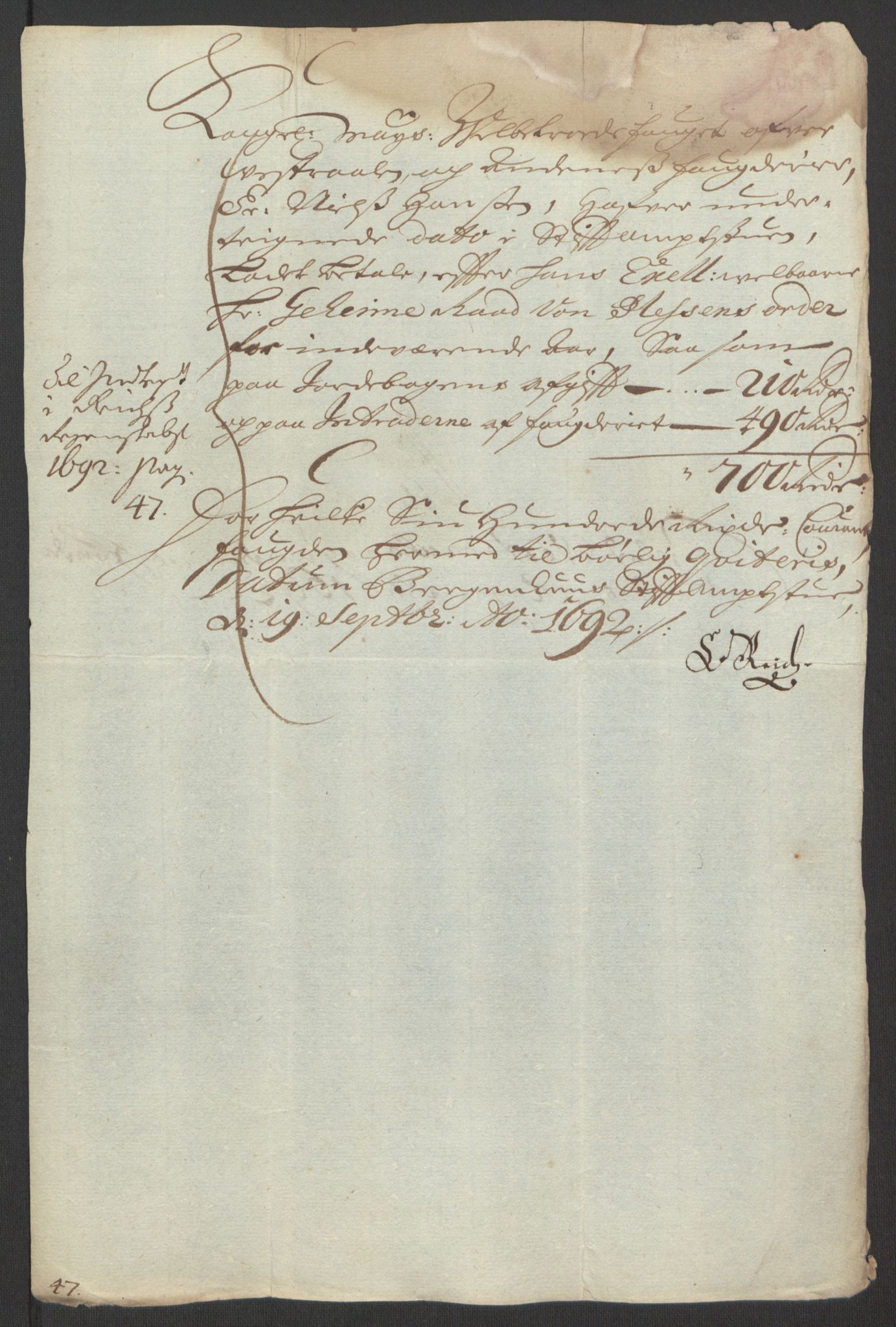 Rentekammeret inntil 1814, Reviderte regnskaper, Fogderegnskap, AV/RA-EA-4092/R67/L4676: Fogderegnskap Vesterålen, Andenes og Lofoten, 1691-1693, p. 214