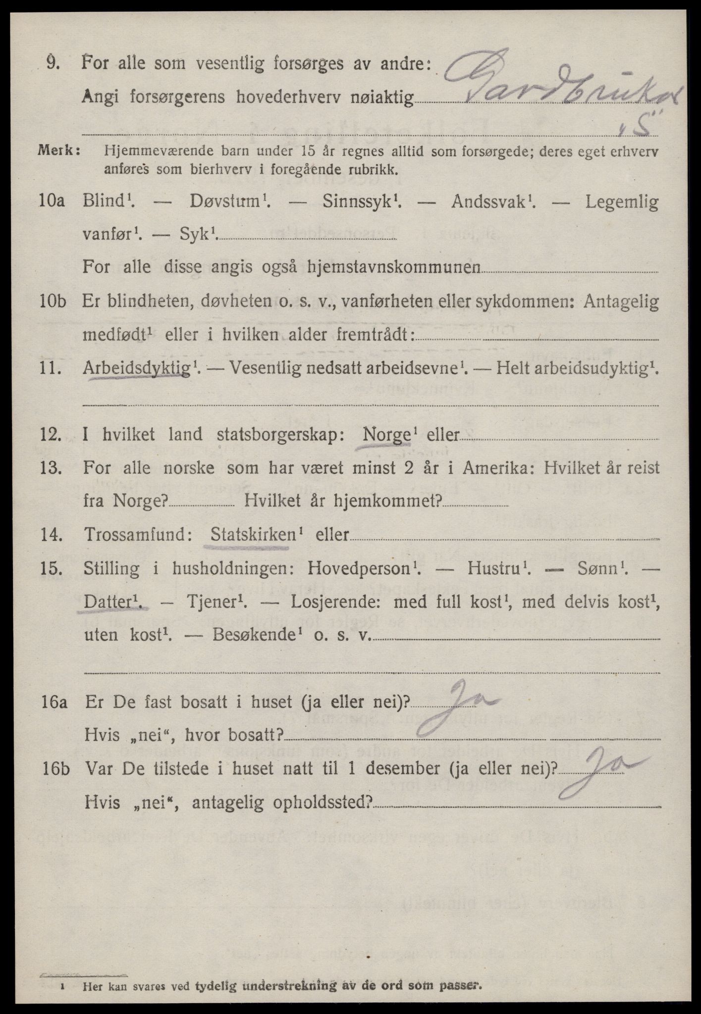 SAT, 1920 census for Aukra, 1920, p. 2492