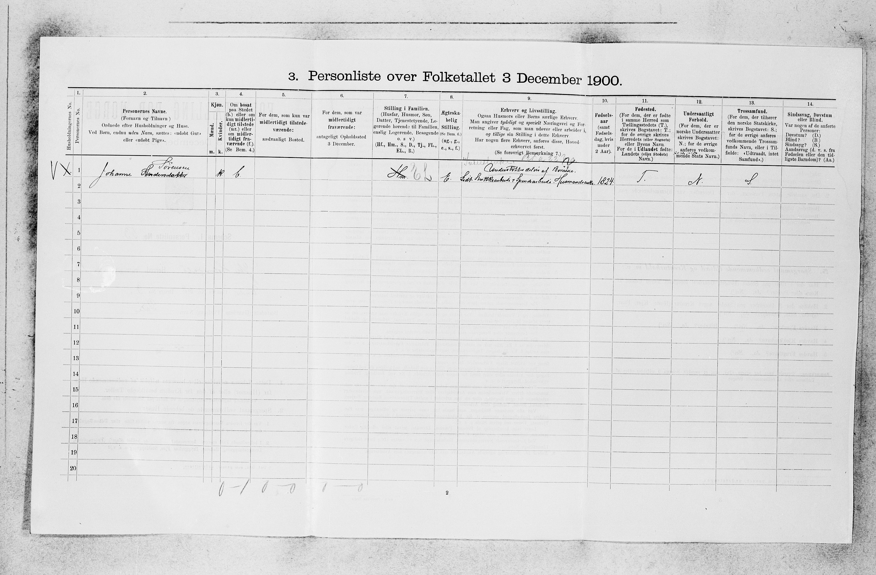 SAB, 1900 census for Ytre Holmedal, 1900, p. 813