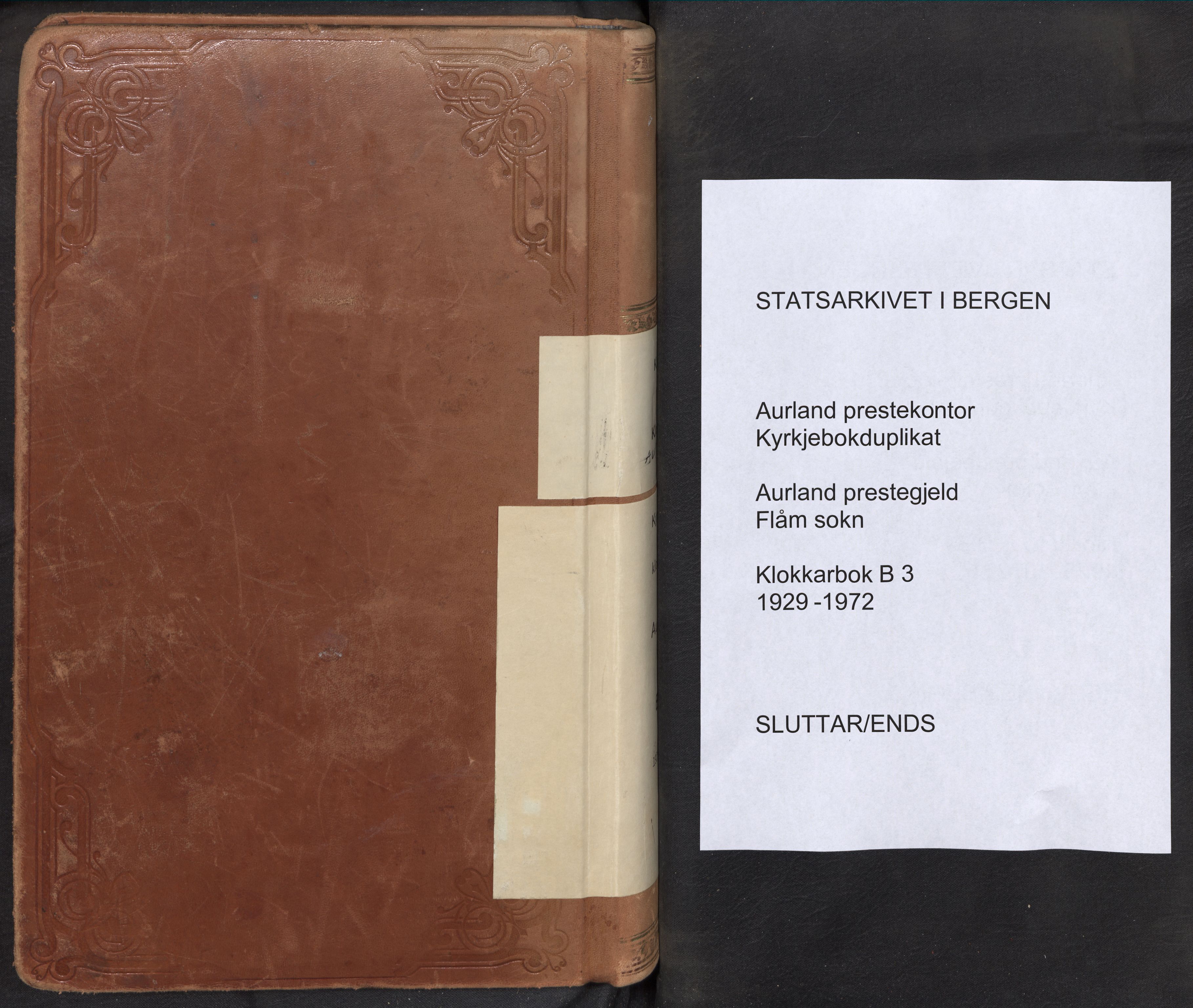 Aurland sokneprestembete, AV/SAB-A-99937/H/Hb/Hbb/L0003: Parish register (copy) no. B 3, 1929-1972
