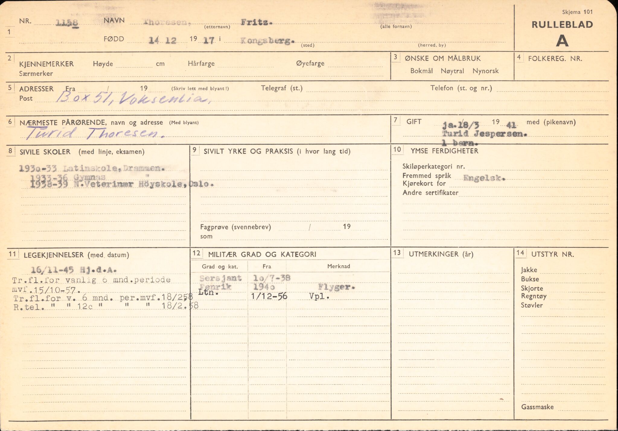 Forsvaret, Forsvarets overkommando/Luftforsvarsstaben, AV/RA-RAFA-4079/P/Pa/L0052: Personellpapirer, 1917, p. 360