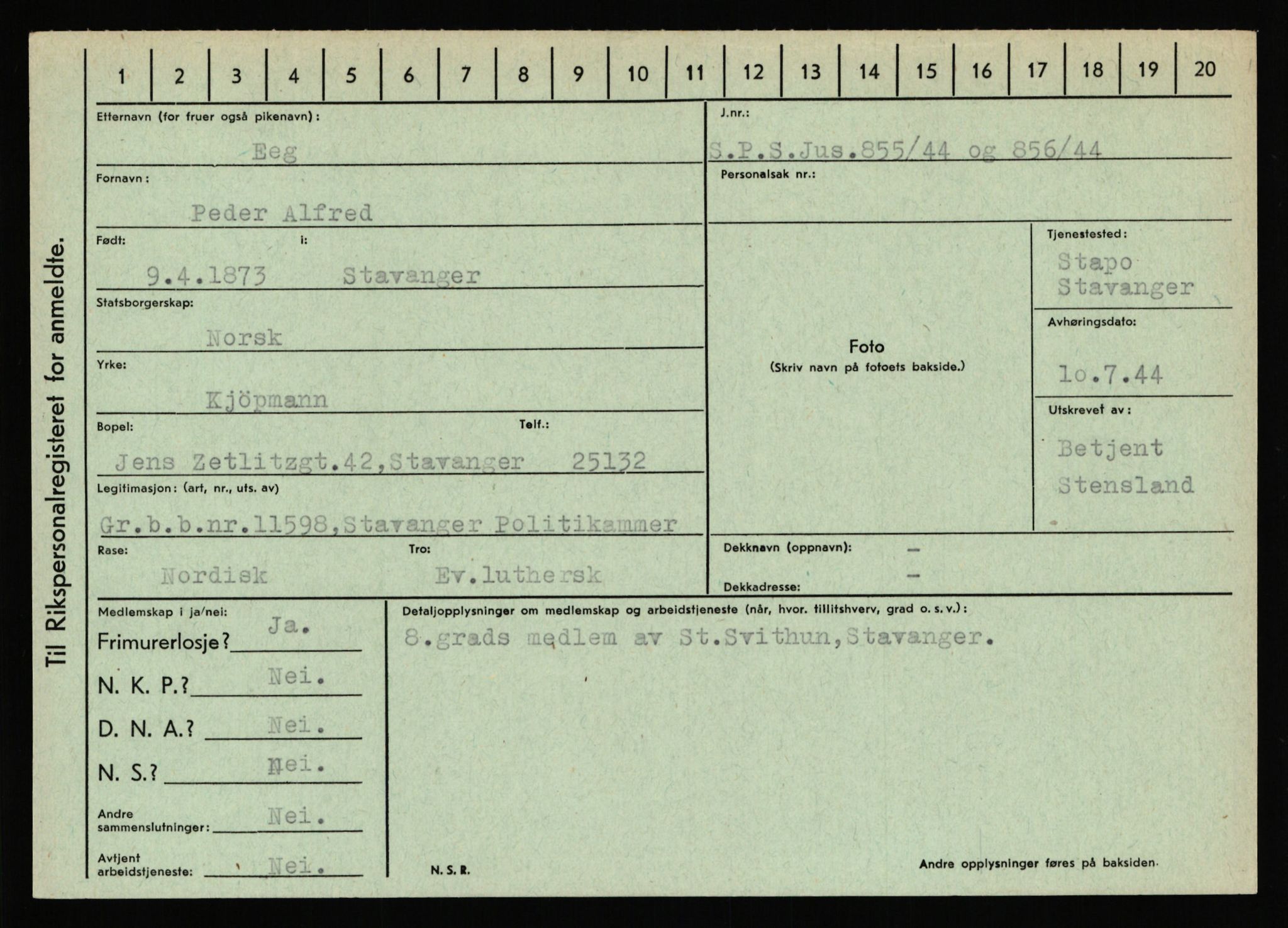 Statspolitiet - Hovedkontoret / Osloavdelingen, AV/RA-S-1329/C/Ca/L0004: Eid - funn av gjenstander	, 1943-1945, p. 337
