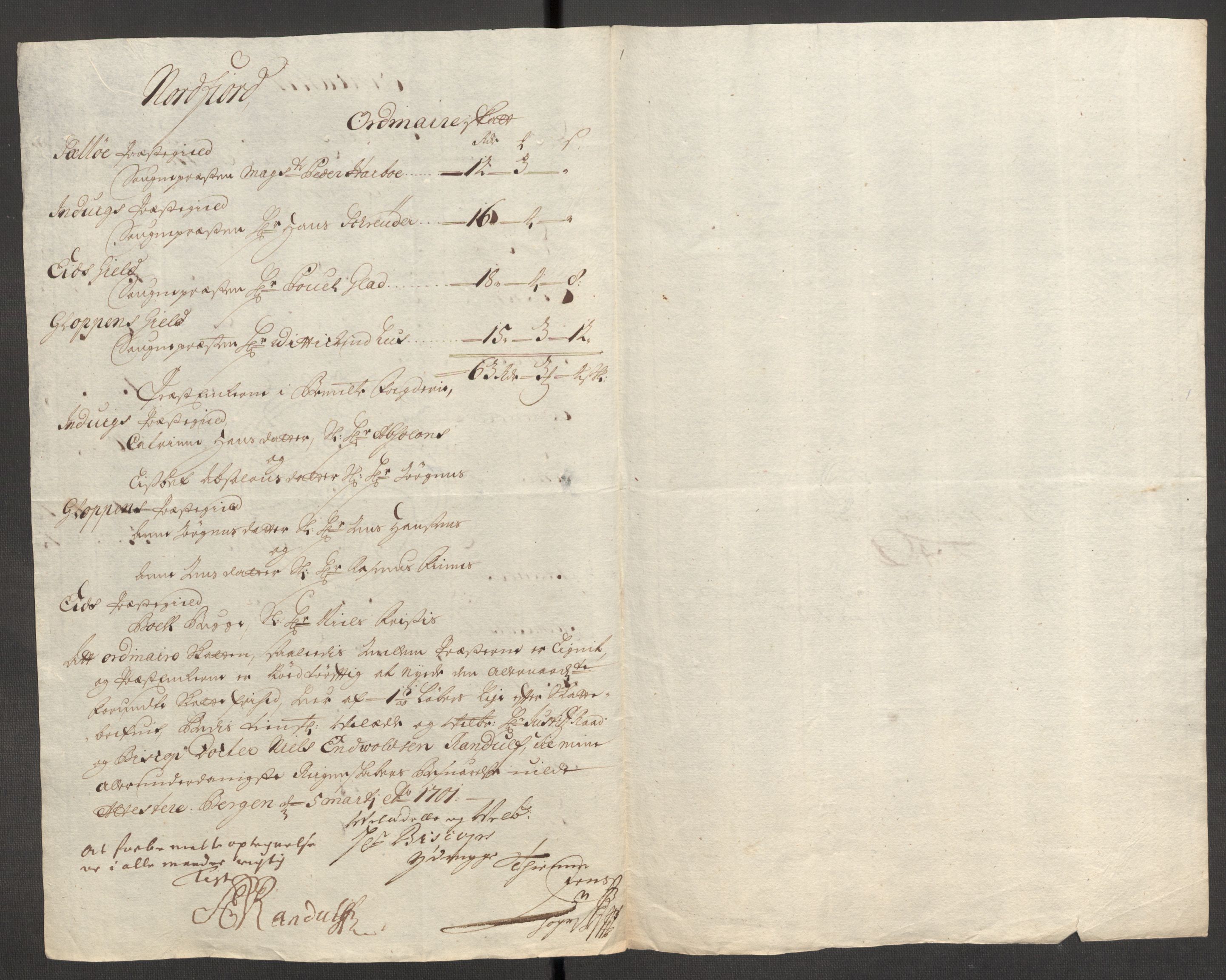 Rentekammeret inntil 1814, Reviderte regnskaper, Fogderegnskap, AV/RA-EA-4092/R53/L3425: Fogderegnskap Sunn- og Nordfjord, 1700-1701, p. 110