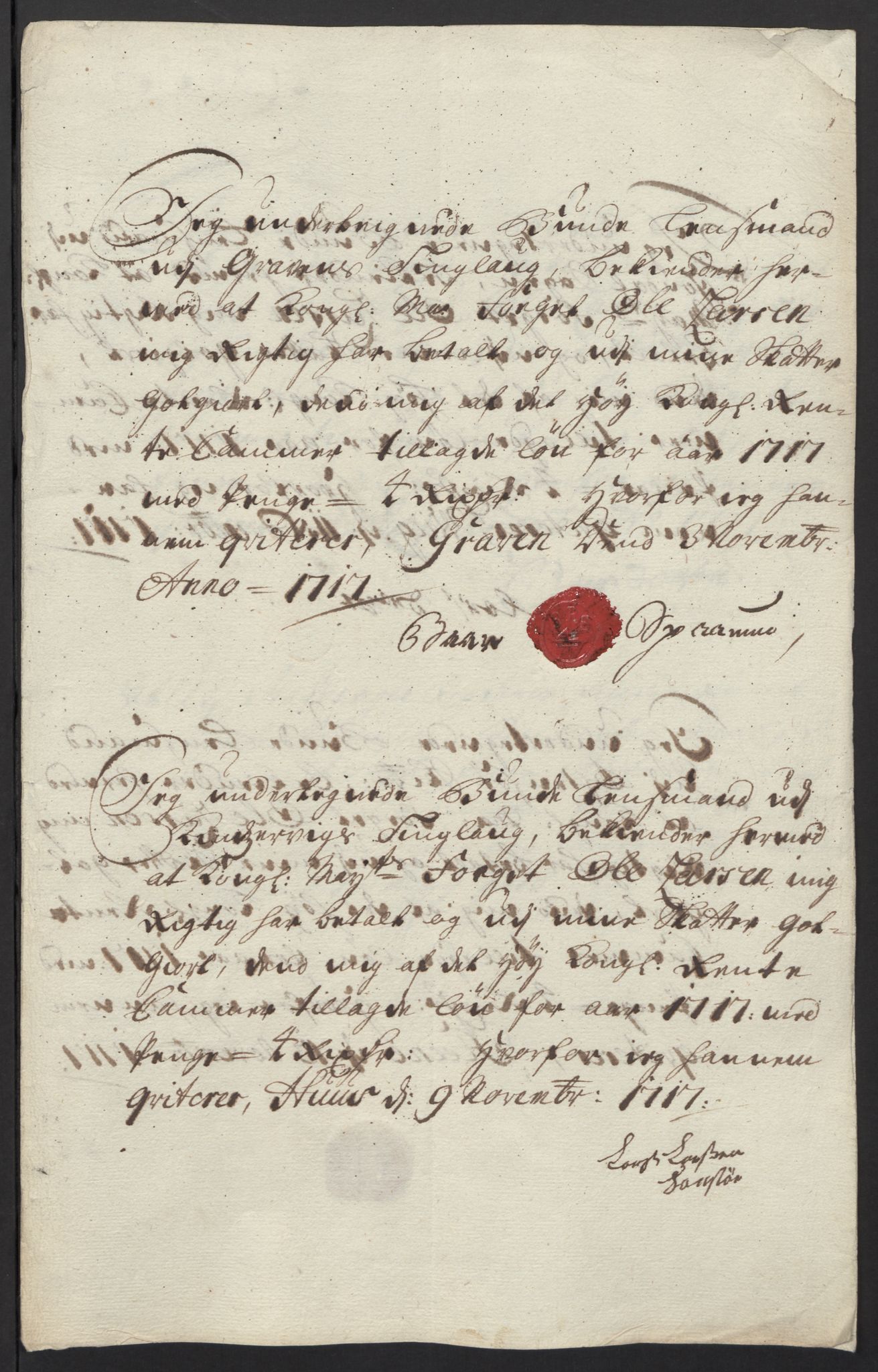 Rentekammeret inntil 1814, Reviderte regnskaper, Fogderegnskap, AV/RA-EA-4092/R48/L2994: Fogderegnskap Sunnhordland og Hardanger, 1717, p. 392