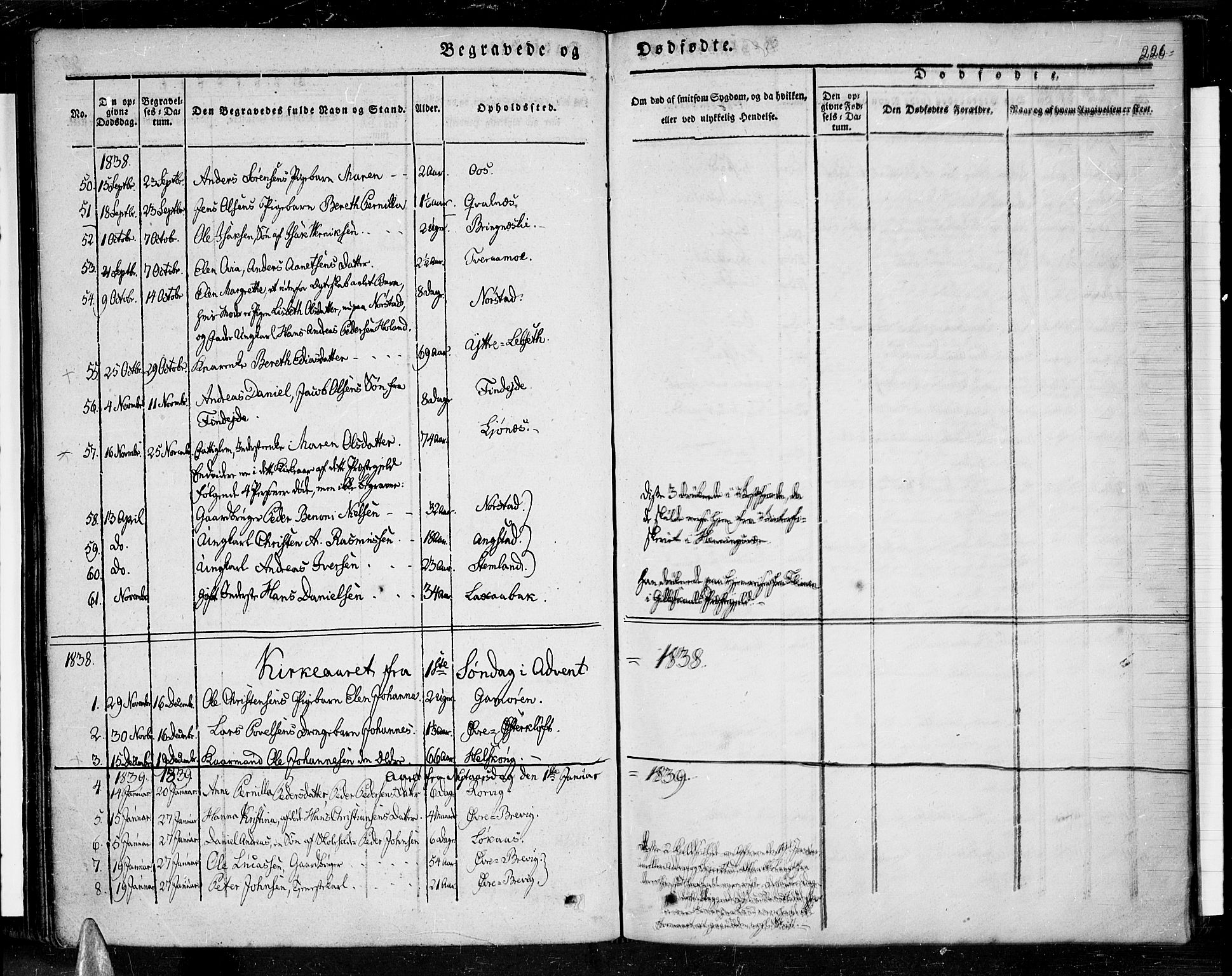 Ministerialprotokoller, klokkerbøker og fødselsregistre - Nordland, AV/SAT-A-1459/852/L0737: Parish register (official) no. 852A07, 1833-1849, p. 226