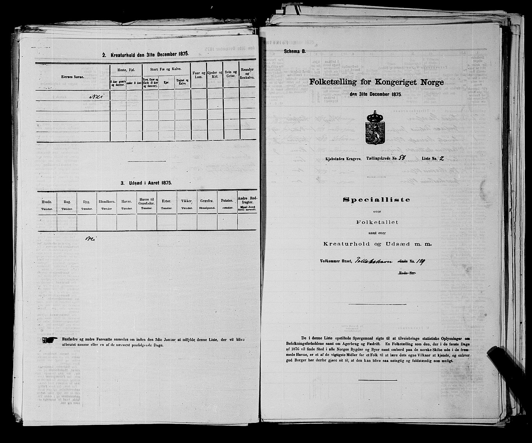 SAKO, 1875 census for 0801P Kragerø, 1875, p. 1288