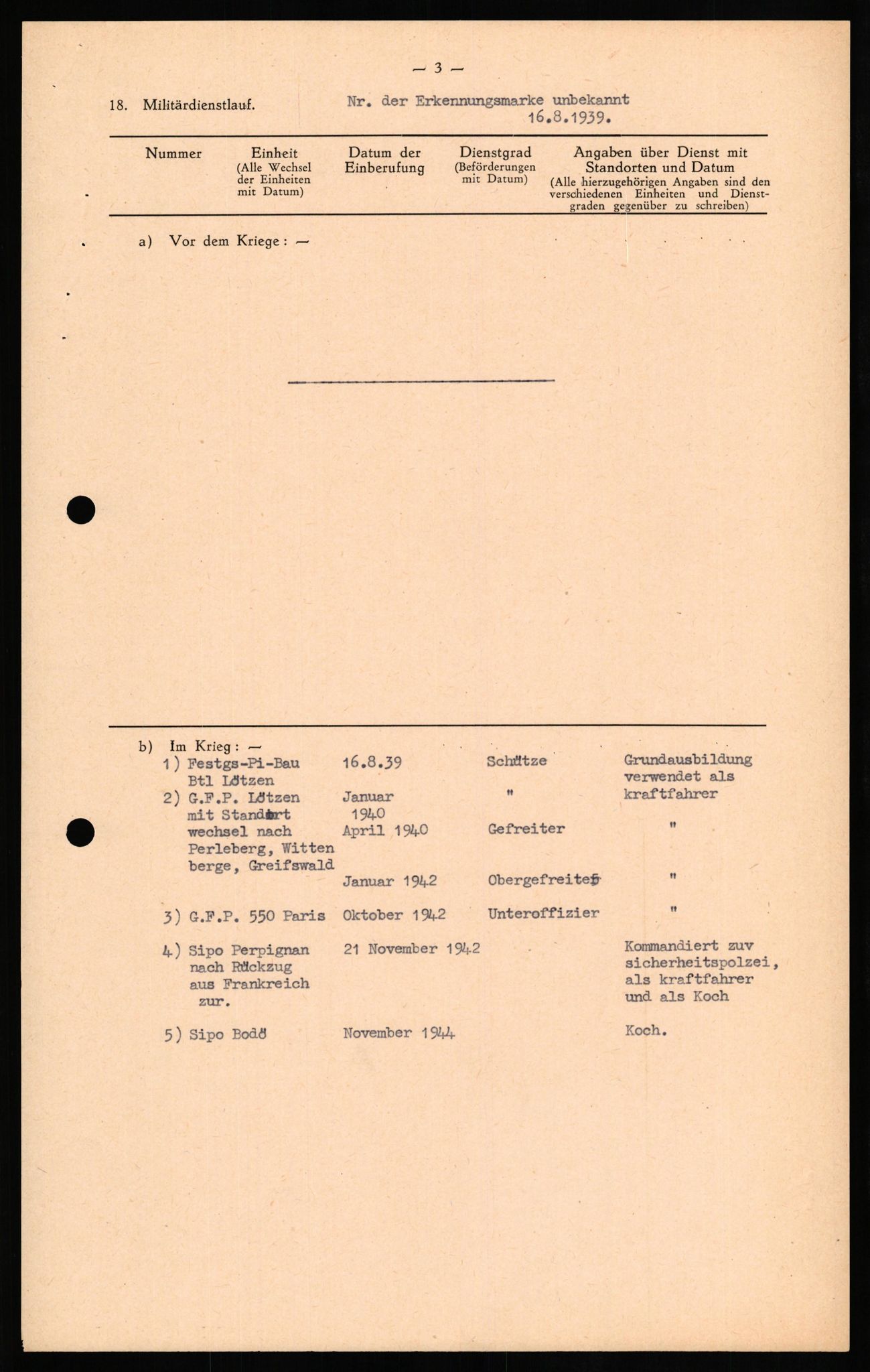 Forsvaret, Forsvarets overkommando II, AV/RA-RAFA-3915/D/Db/L0021: CI Questionaires. Tyske okkupasjonsstyrker i Norge. Tyskere., 1945-1946, p. 98