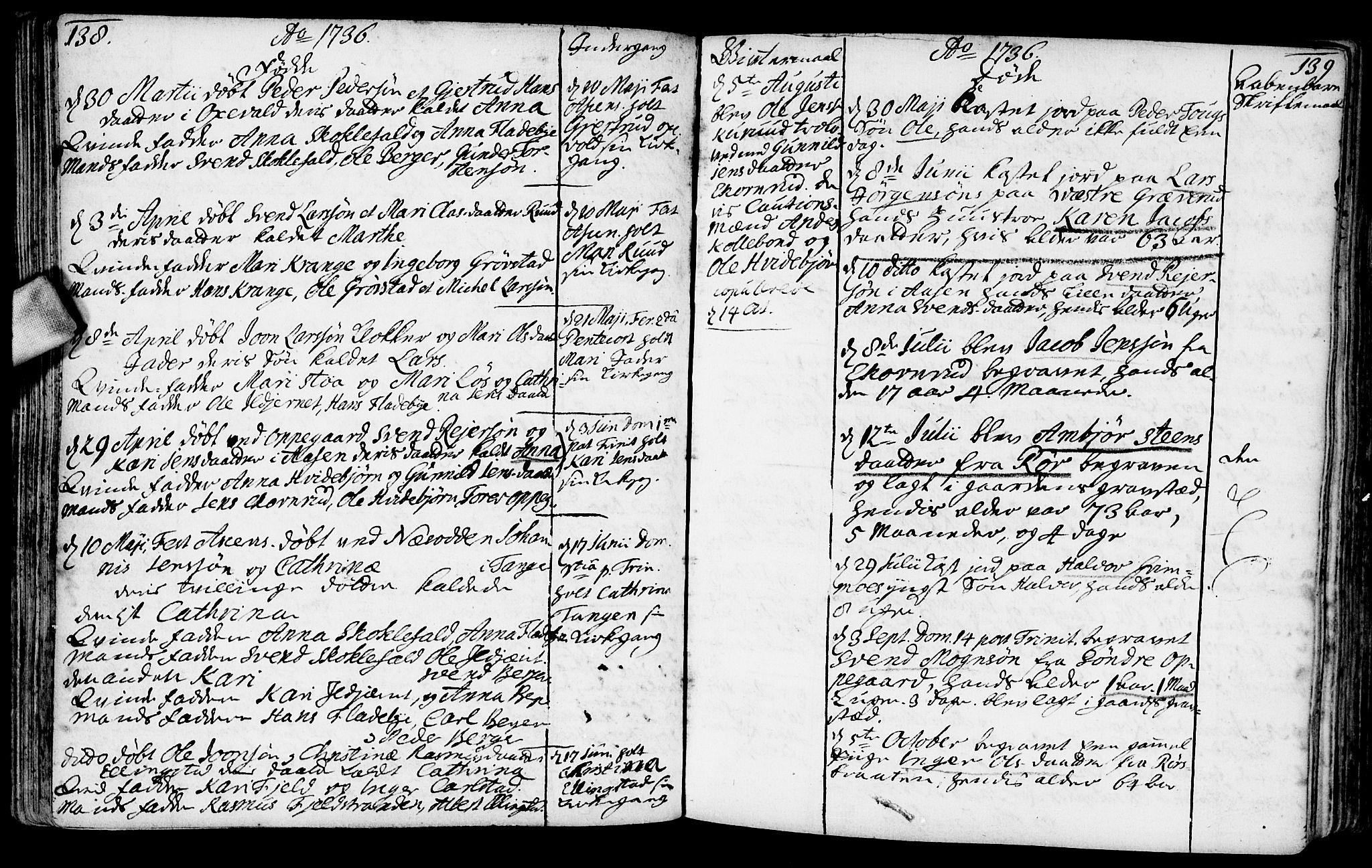 Nesodden prestekontor Kirkebøker, AV/SAO-A-10013/F/Fa/L0001: Parish register (official) no. I 1, 1709-1750, p. 138-139