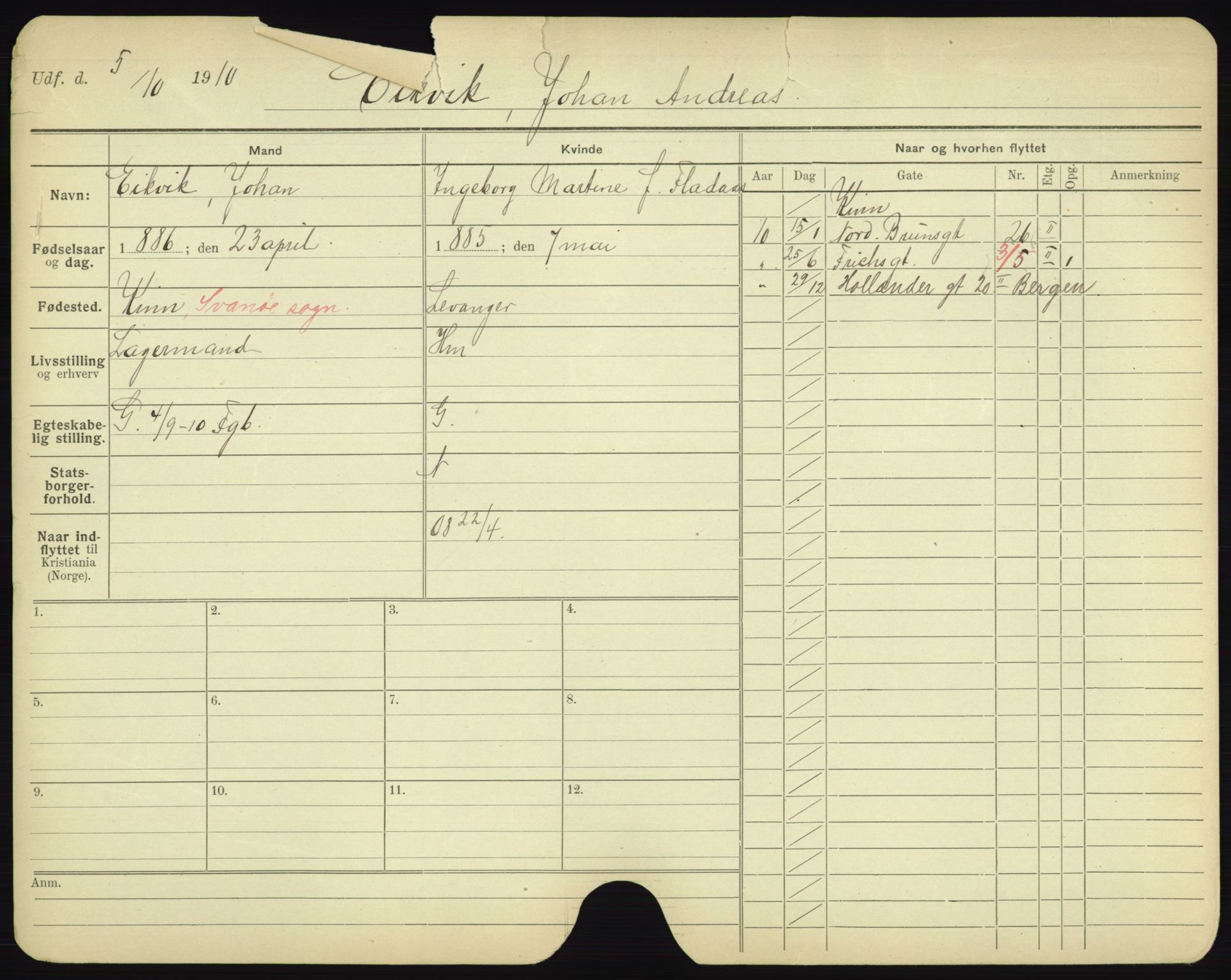 Oslo folkeregister, Registerkort, AV/SAO-A-11715/F/Fa/Fac/L0002: Menn, 1906-1914, p. 779a