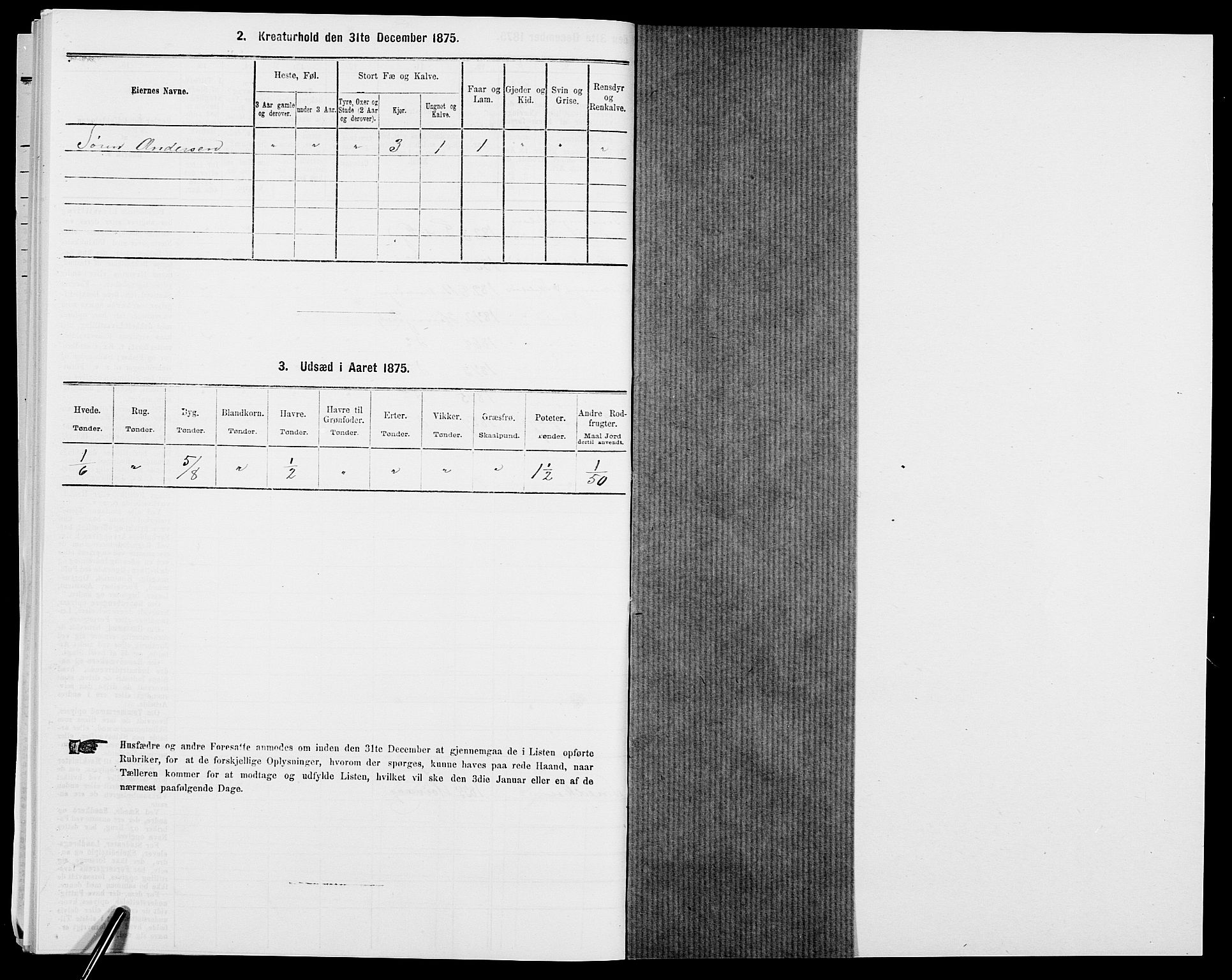 SAK, 1875 census for 0927P Høvåg, 1875, p. 344