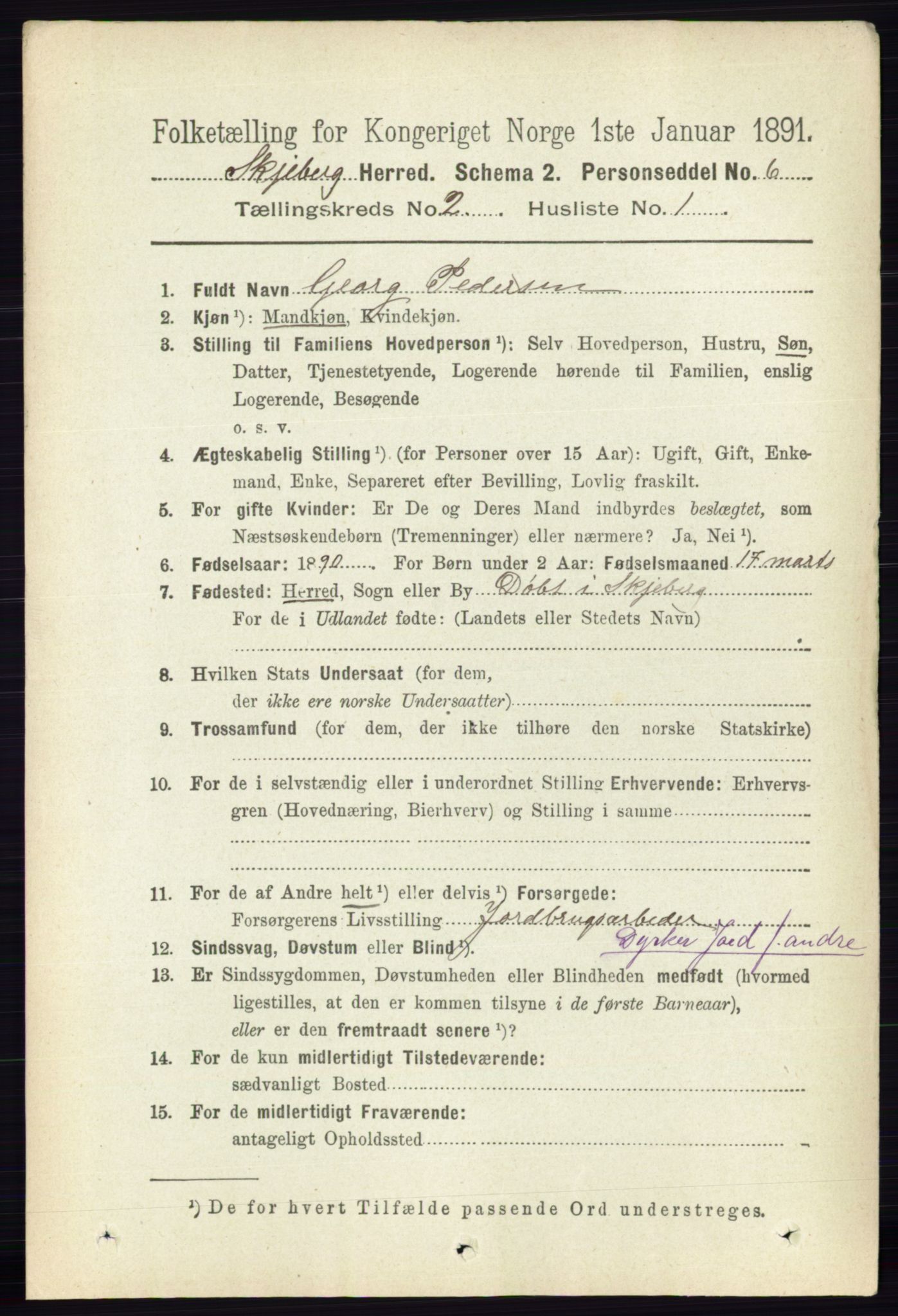 RA, 1891 census for 0115 Skjeberg, 1891, p. 914