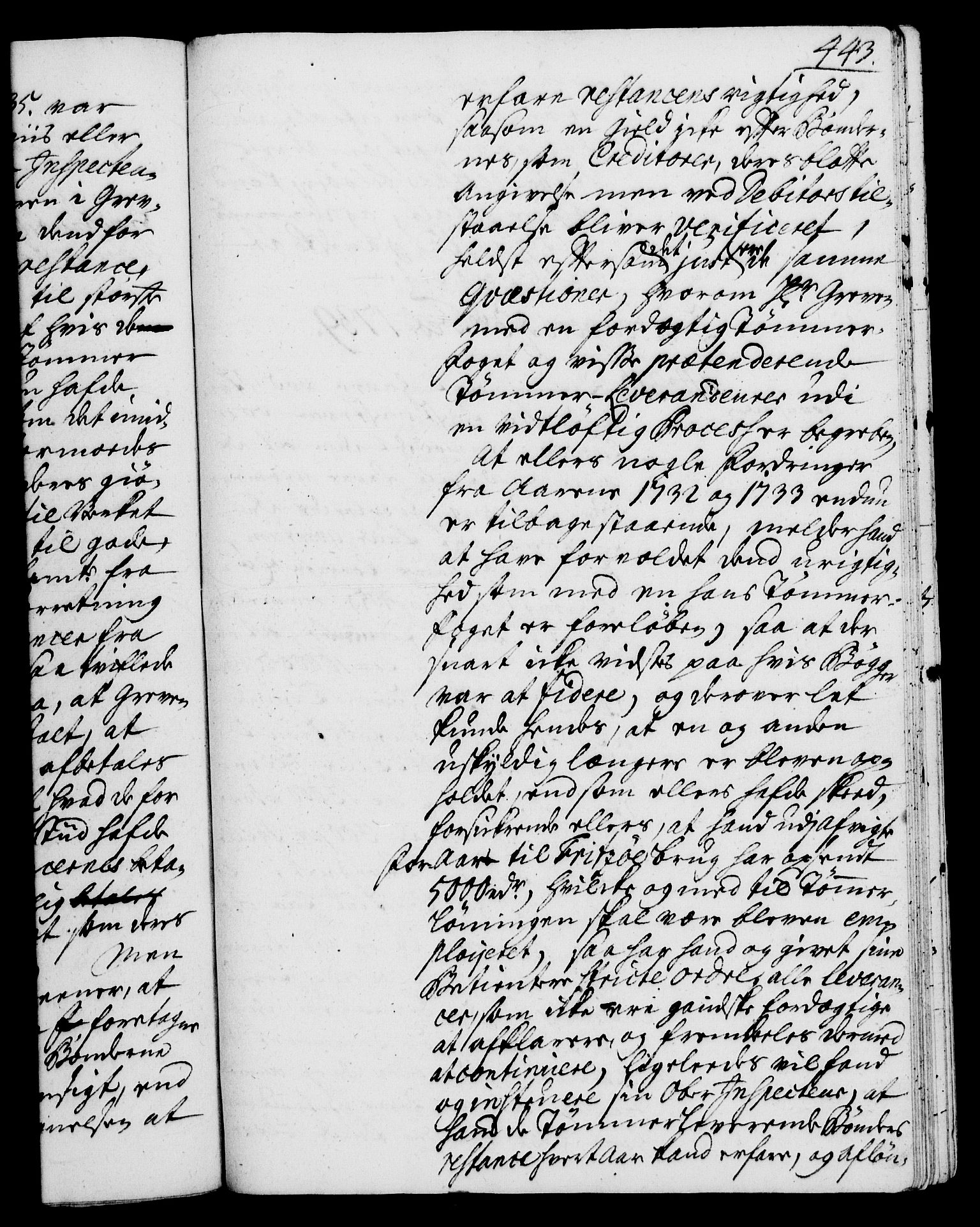 Rentekammeret, Kammerkanselliet, RA/EA-3111/G/Gh/Gha/L0020: Norsk ekstraktmemorialprotokoll (merket RK 53.65), 1738-1739, p. 443