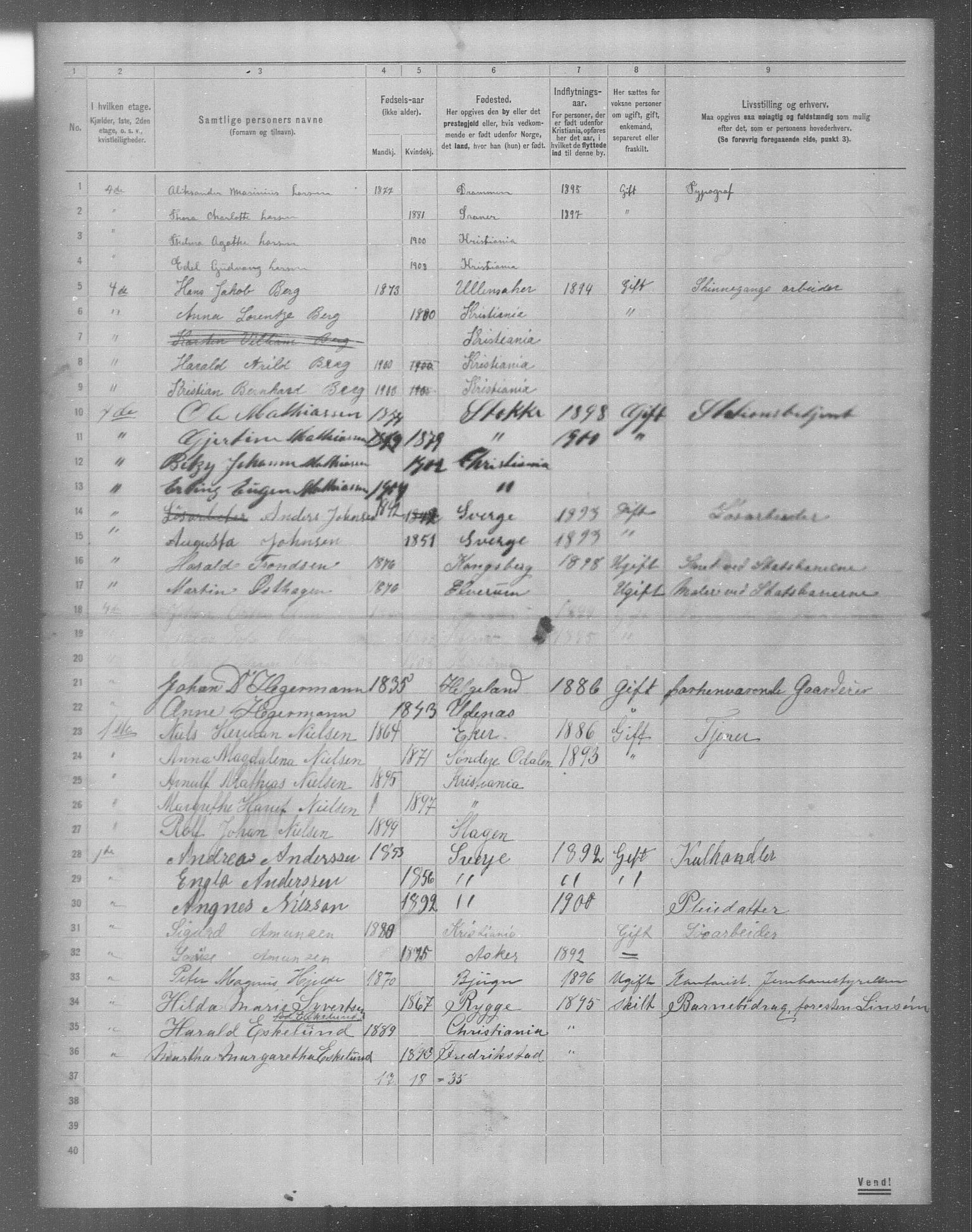 OBA, Municipal Census 1904 for Kristiania, 1904, p. 11527