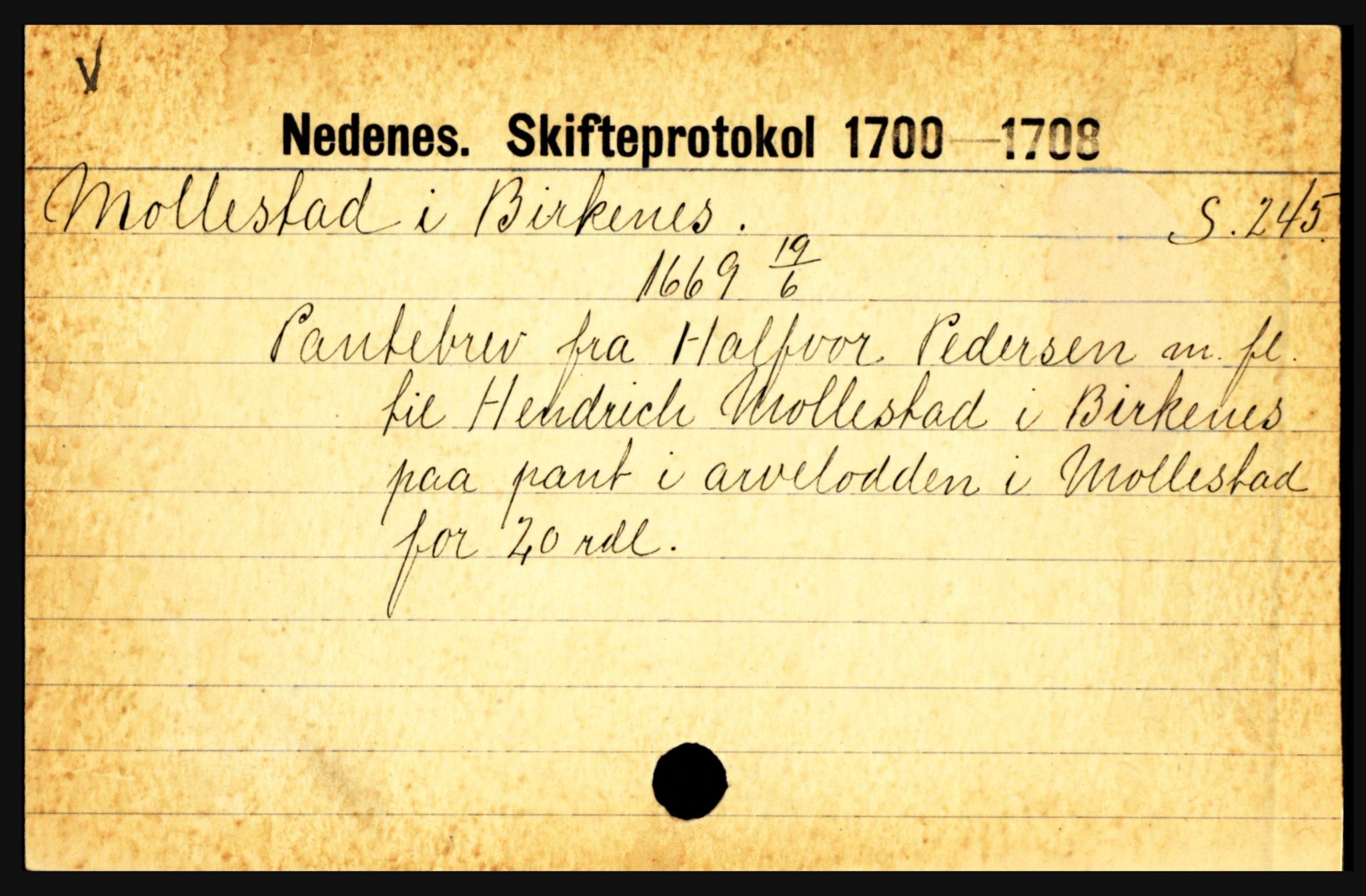 Nedenes sorenskriveri før 1824, SAK/1221-0007/H, p. 20187