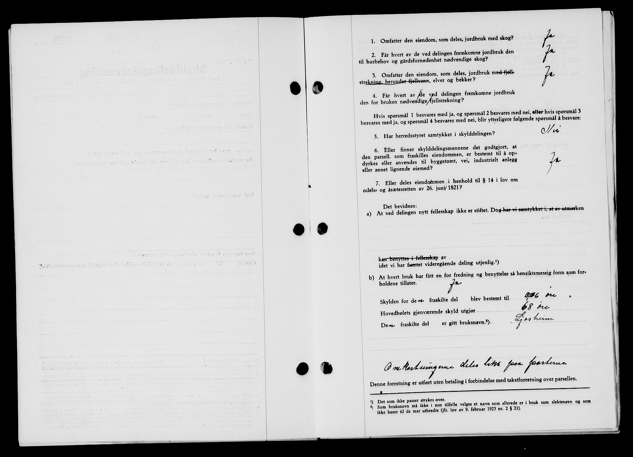 Flekkefjord sorenskriveri, SAK/1221-0001/G/Gb/Gba/L0060: Mortgage book no. A-8, 1945-1946, Diary no: : 576/1946