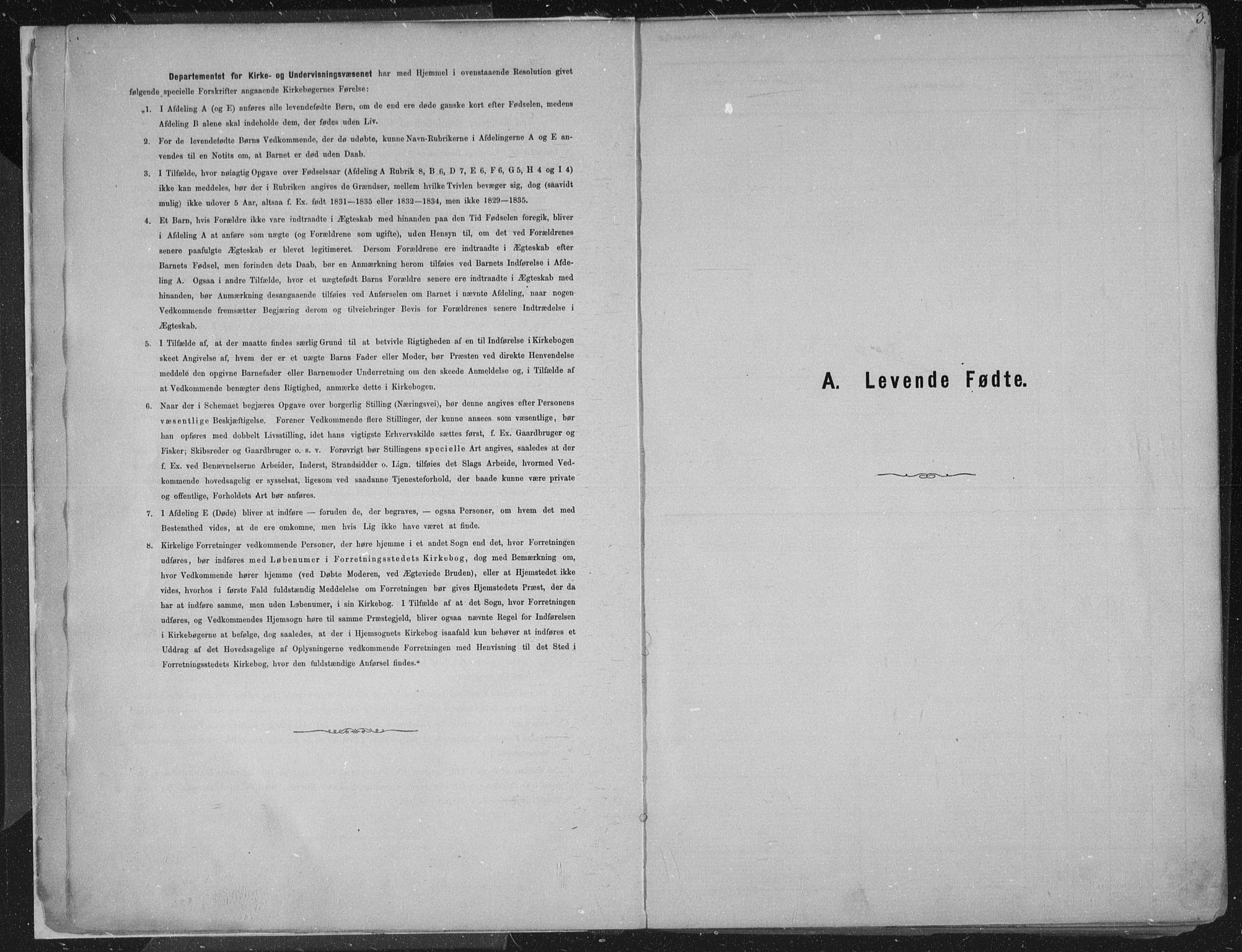 Kristiansand domprosti, SAK/1112-0006/F/Fb/L0014: Parish register (copy) no. B 14, 1881-1896, p. 3