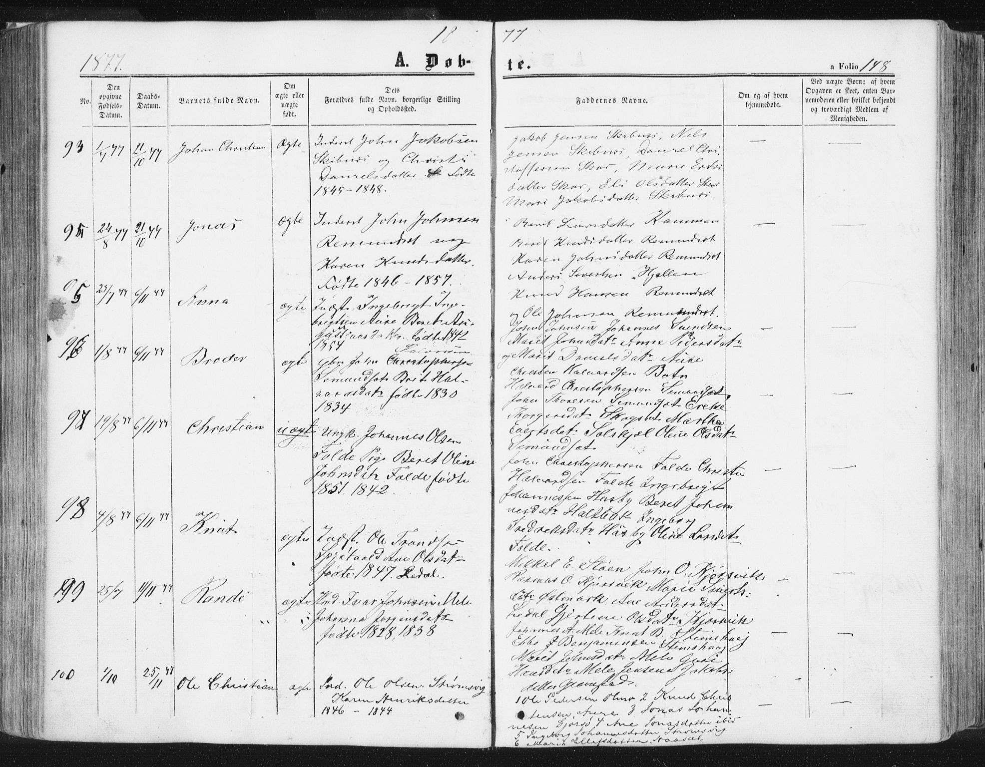 Ministerialprotokoller, klokkerbøker og fødselsregistre - Møre og Romsdal, AV/SAT-A-1454/578/L0905: Parish register (official) no. 578A04, 1859-1877, p. 148