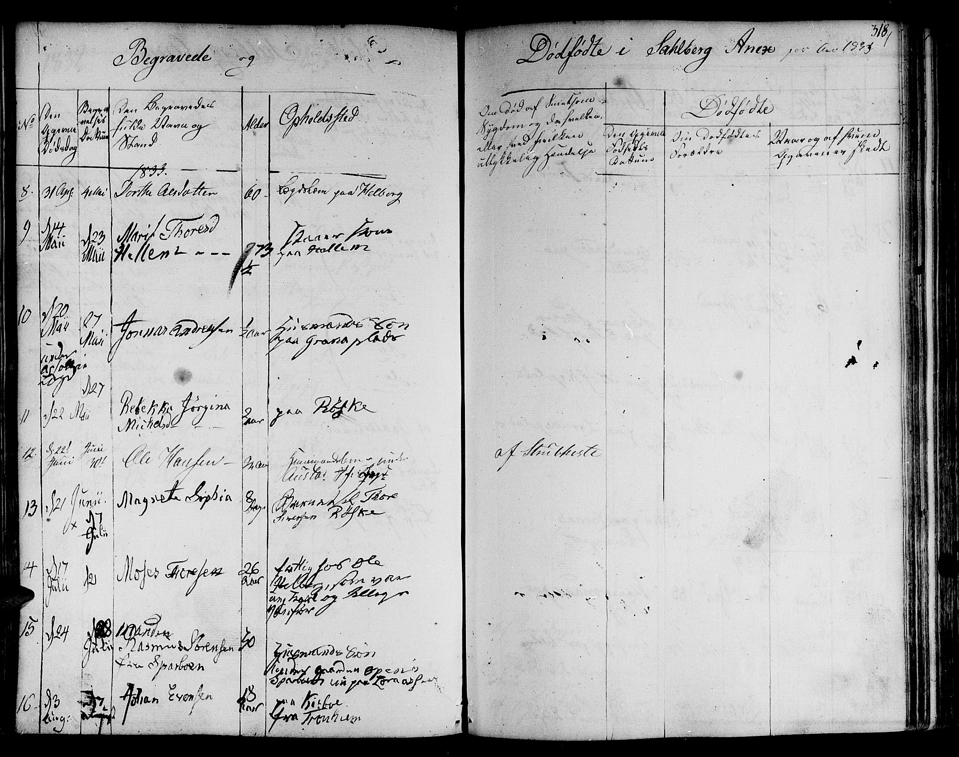 Ministerialprotokoller, klokkerbøker og fødselsregistre - Nord-Trøndelag, SAT/A-1458/730/L0277: Parish register (official) no. 730A06 /2, 1831-1839, p. 318