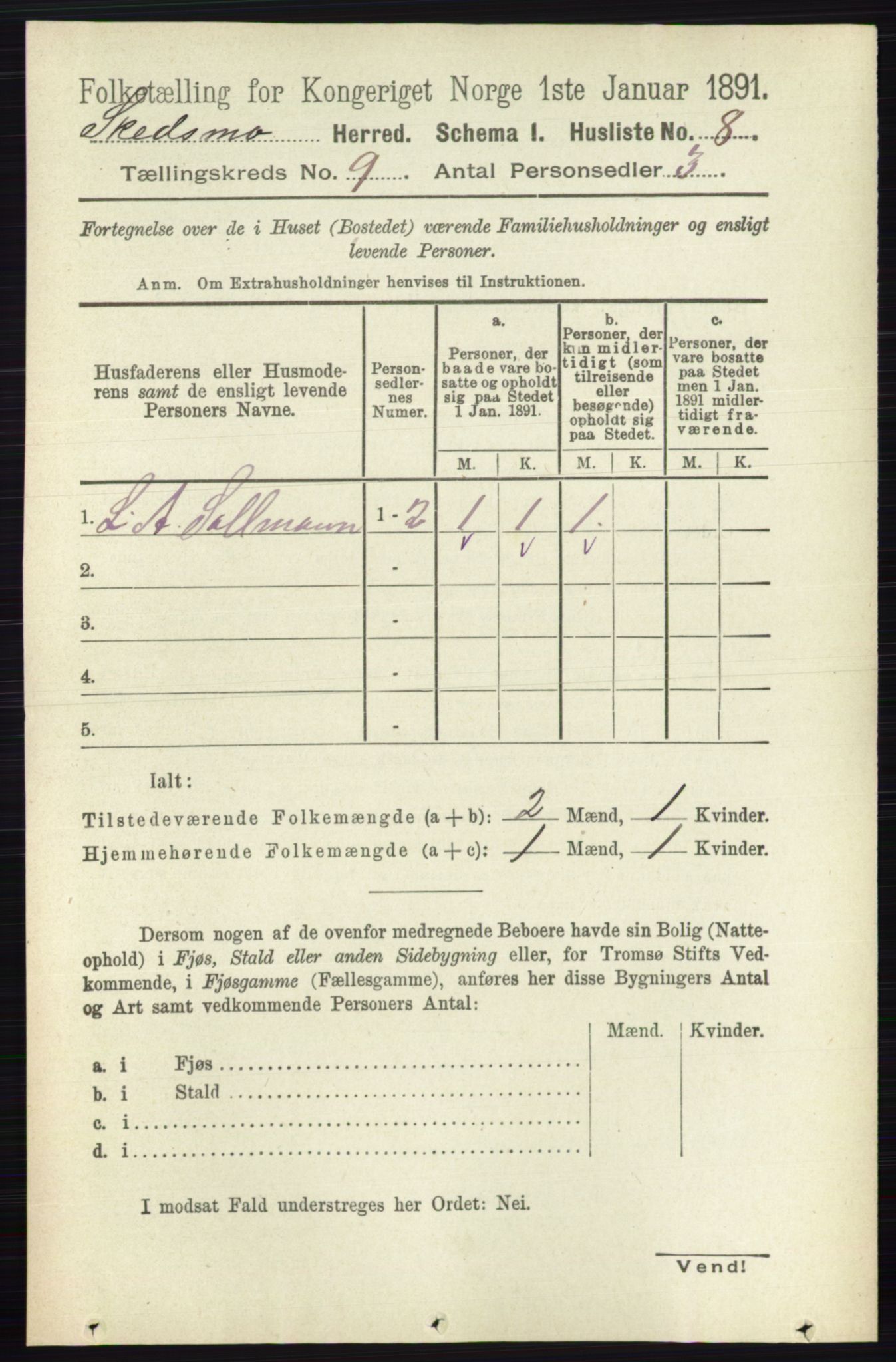 RA, 1891 census for 0231 Skedsmo, 1891, p. 5034