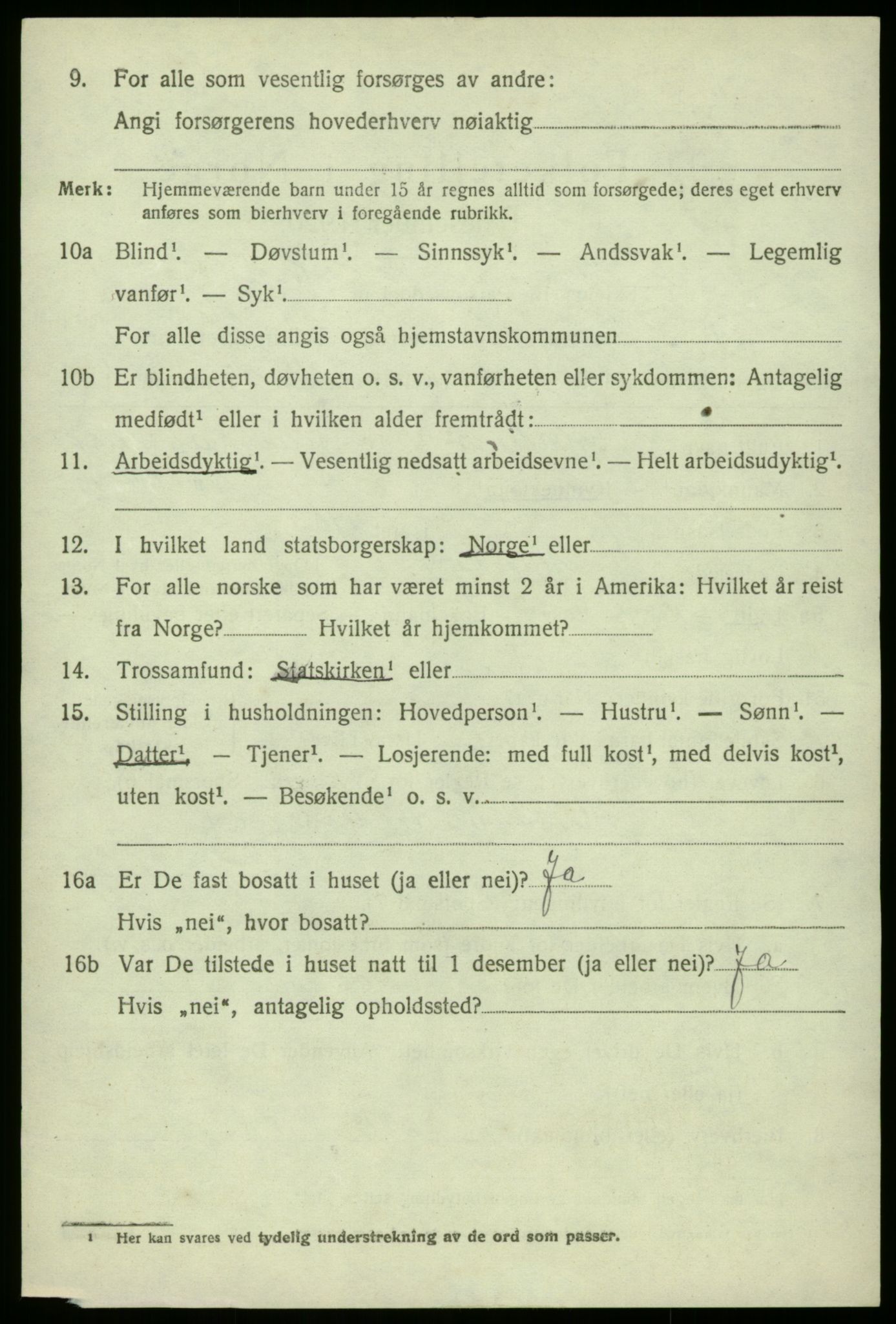 SAB, 1920 census for Manger, 1920, p. 1954