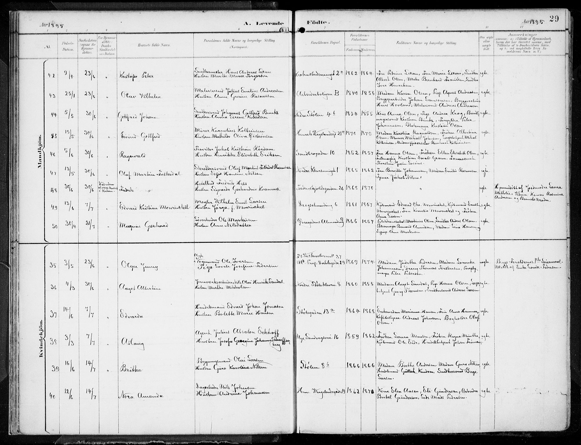 Mariakirken Sokneprestembete, AV/SAB-A-76901/H/Hab/L0005: Parish register (copy) no. A 5, 1893-1913, p. 29