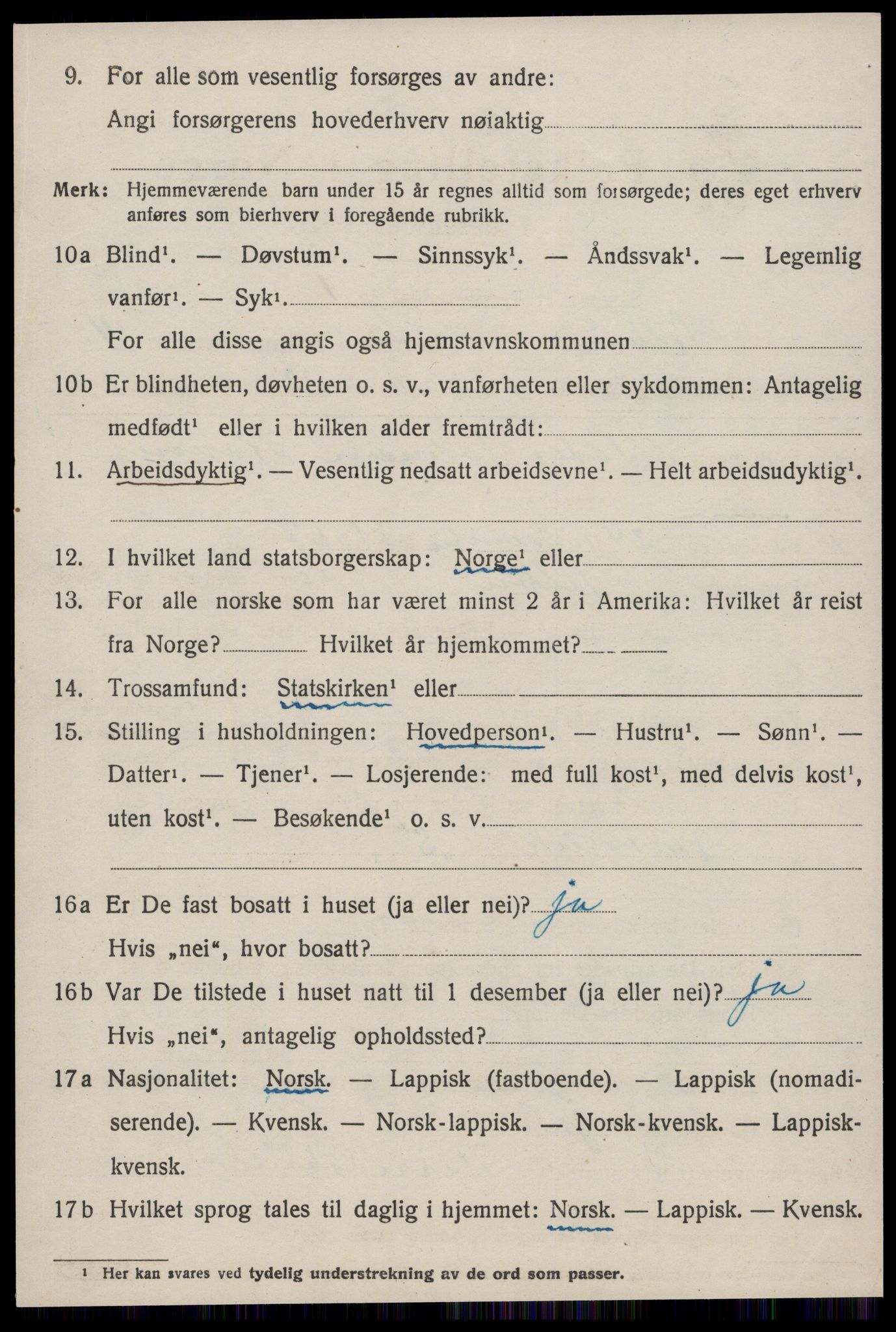 SAT, 1920 census for Selbu, 1920, p. 2767