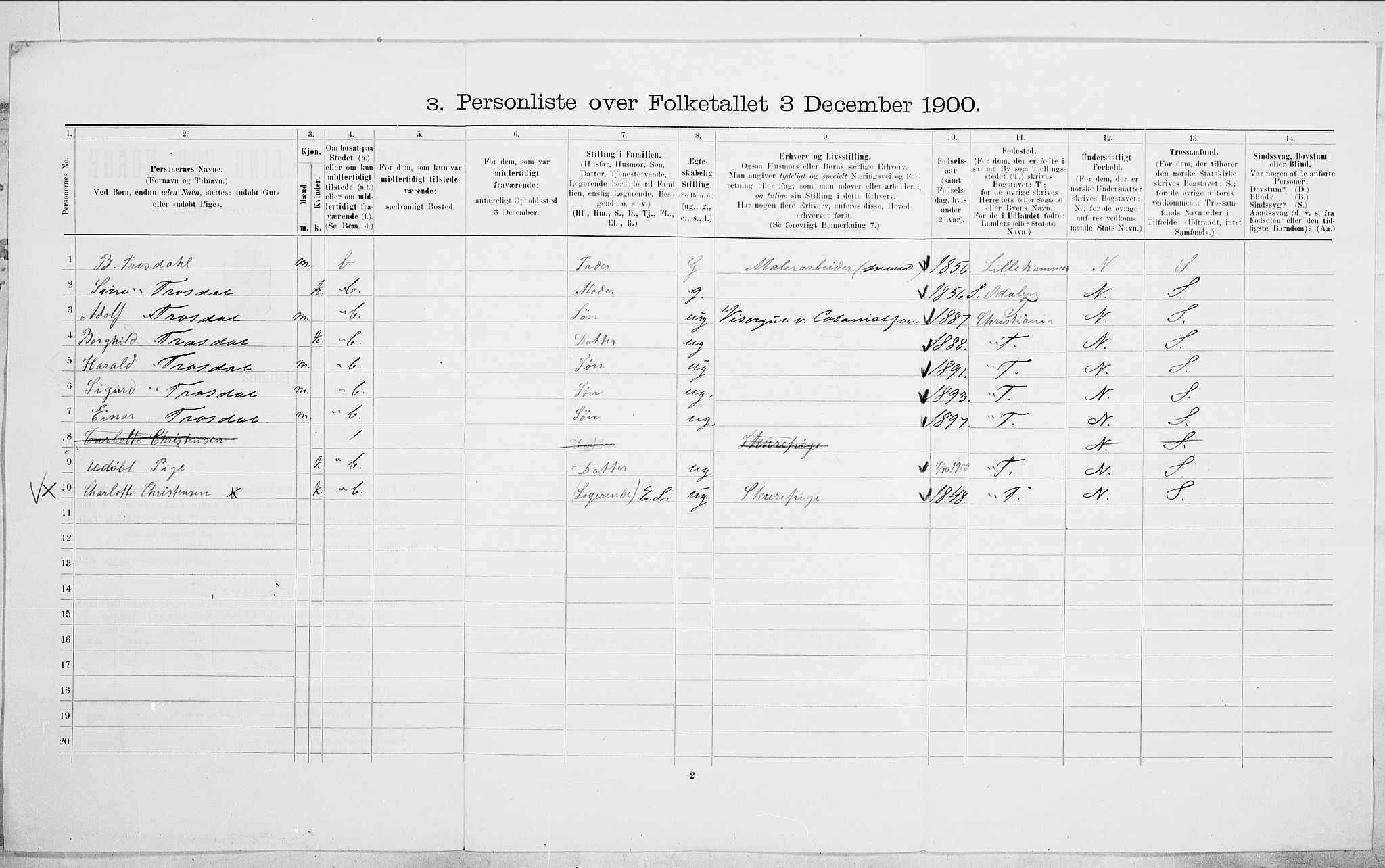 SAO, 1900 census for Kristiania, 1900, p. 79353