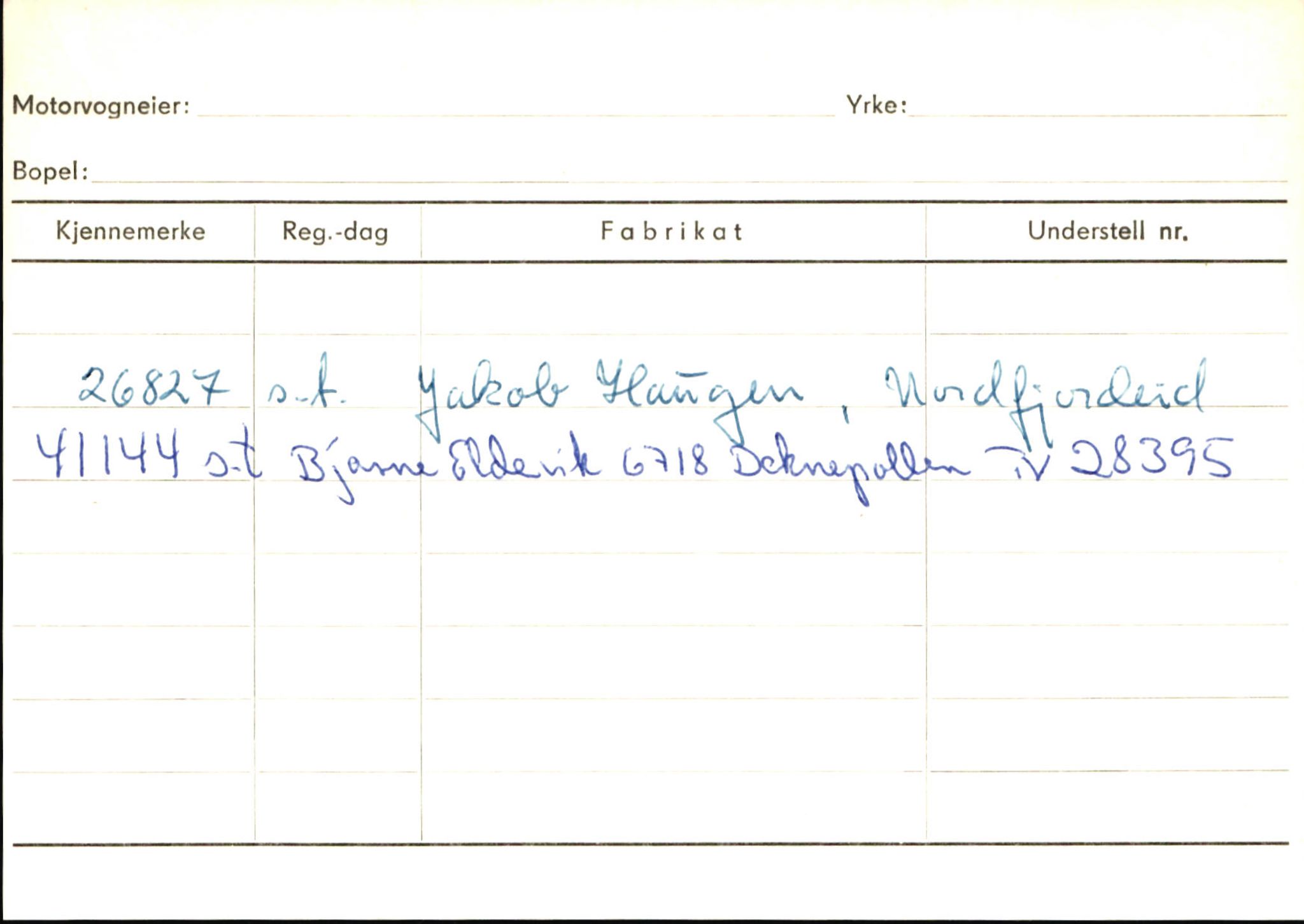 Statens vegvesen, Sogn og Fjordane vegkontor, AV/SAB-A-5301/4/F/L0145: Registerkort Vågsøy S-Å. Årdal I-P, 1945-1975, p. 394