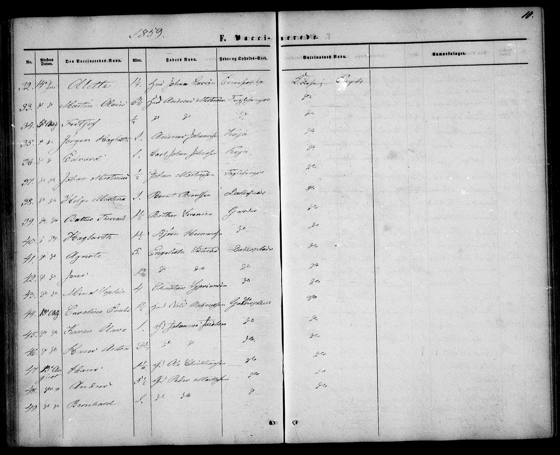 Drøbak prestekontor Kirkebøker, AV/SAO-A-10142a/F/Fa/L0002: Parish register (official) no. I 2, 1858-1870, p. 10