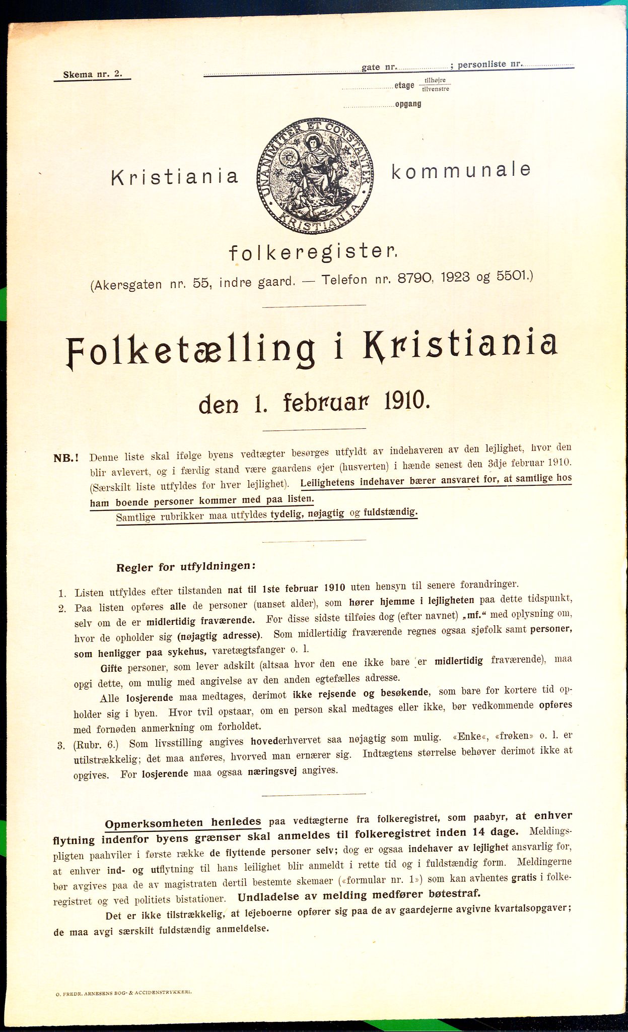 OBA, Municipal Census 1910 for Kristiania, 1910, p. 3210