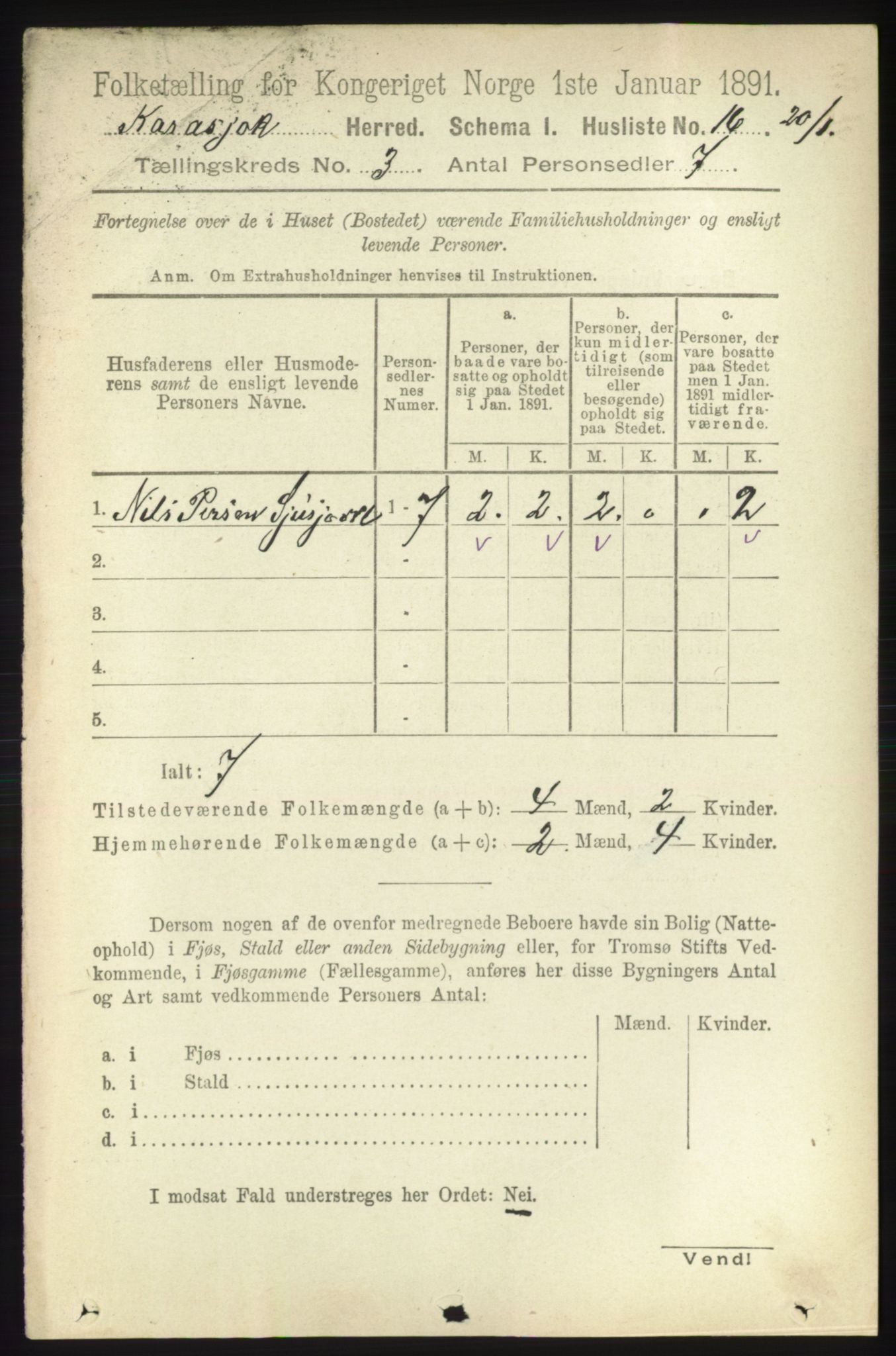 RA, 1891 census for 2021 Karasjok, 1891, p. 547