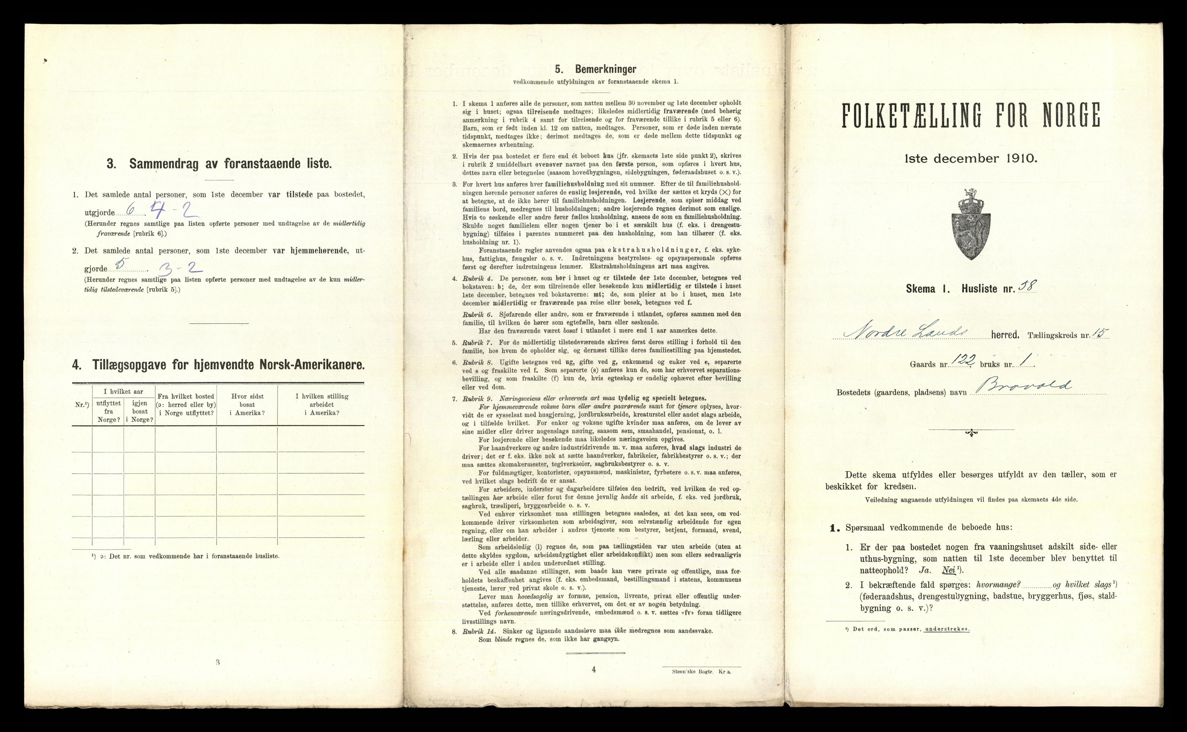 RA, 1910 census for Nordre Land, 1910, p. 1749