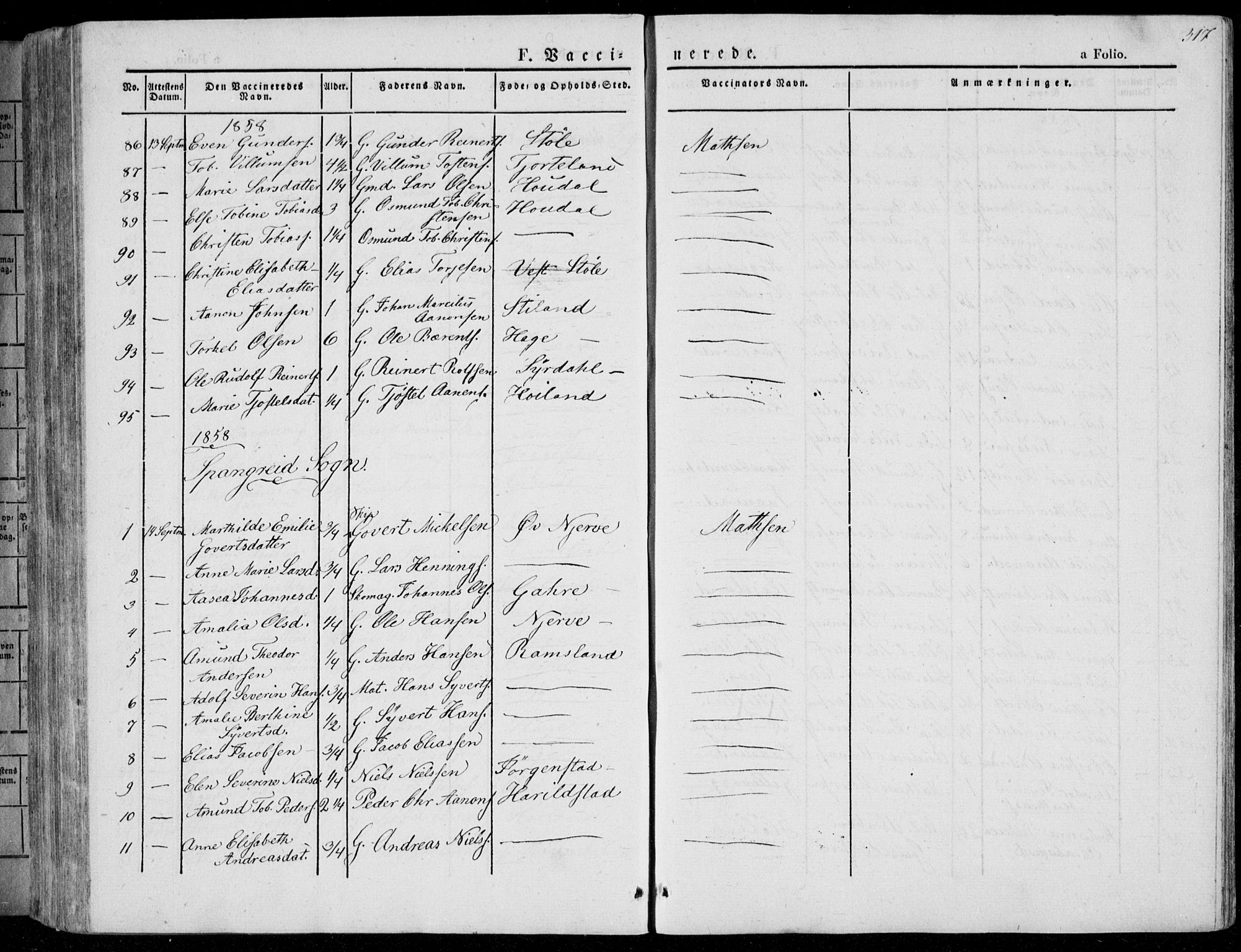 Sør-Audnedal sokneprestkontor, AV/SAK-1111-0039/F/Fa/Fab/L0006: Parish register (official) no. A 6, 1829-1855, p. 317