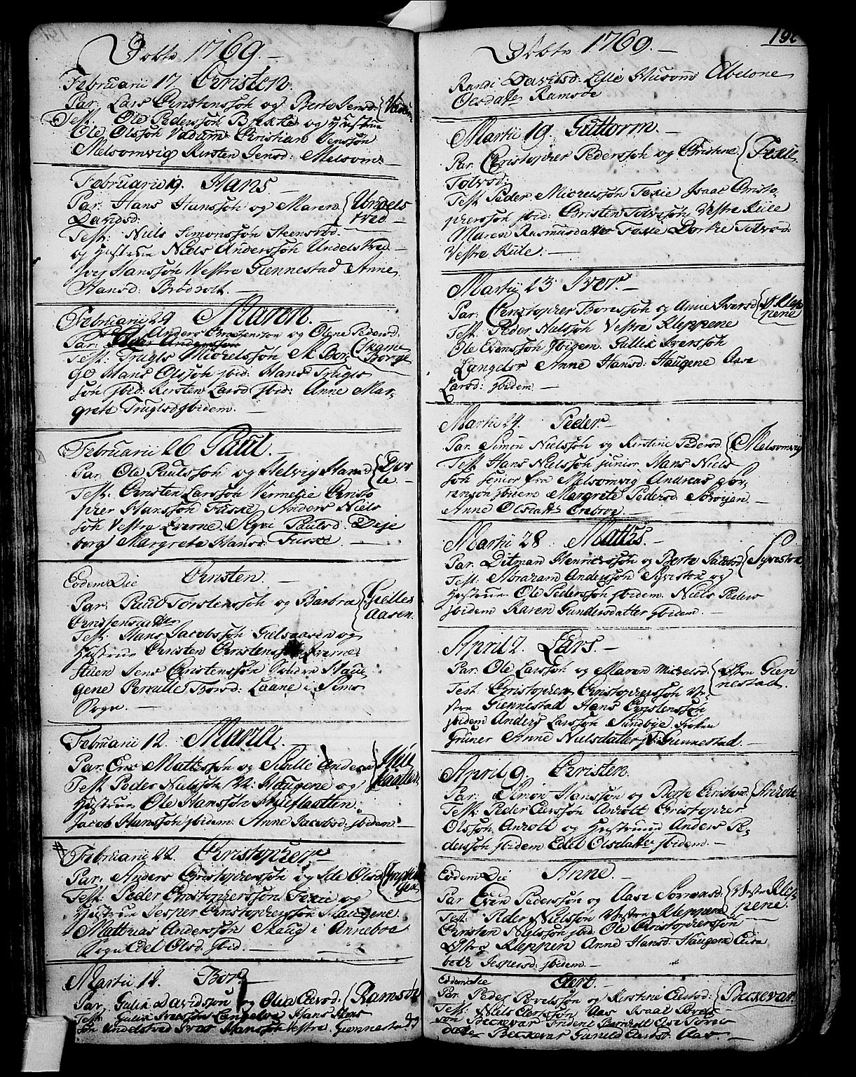 Stokke kirkebøker, AV/SAKO-A-320/F/Fa/L0002: Parish register (official) no. I 2, 1732-1770, p. 192