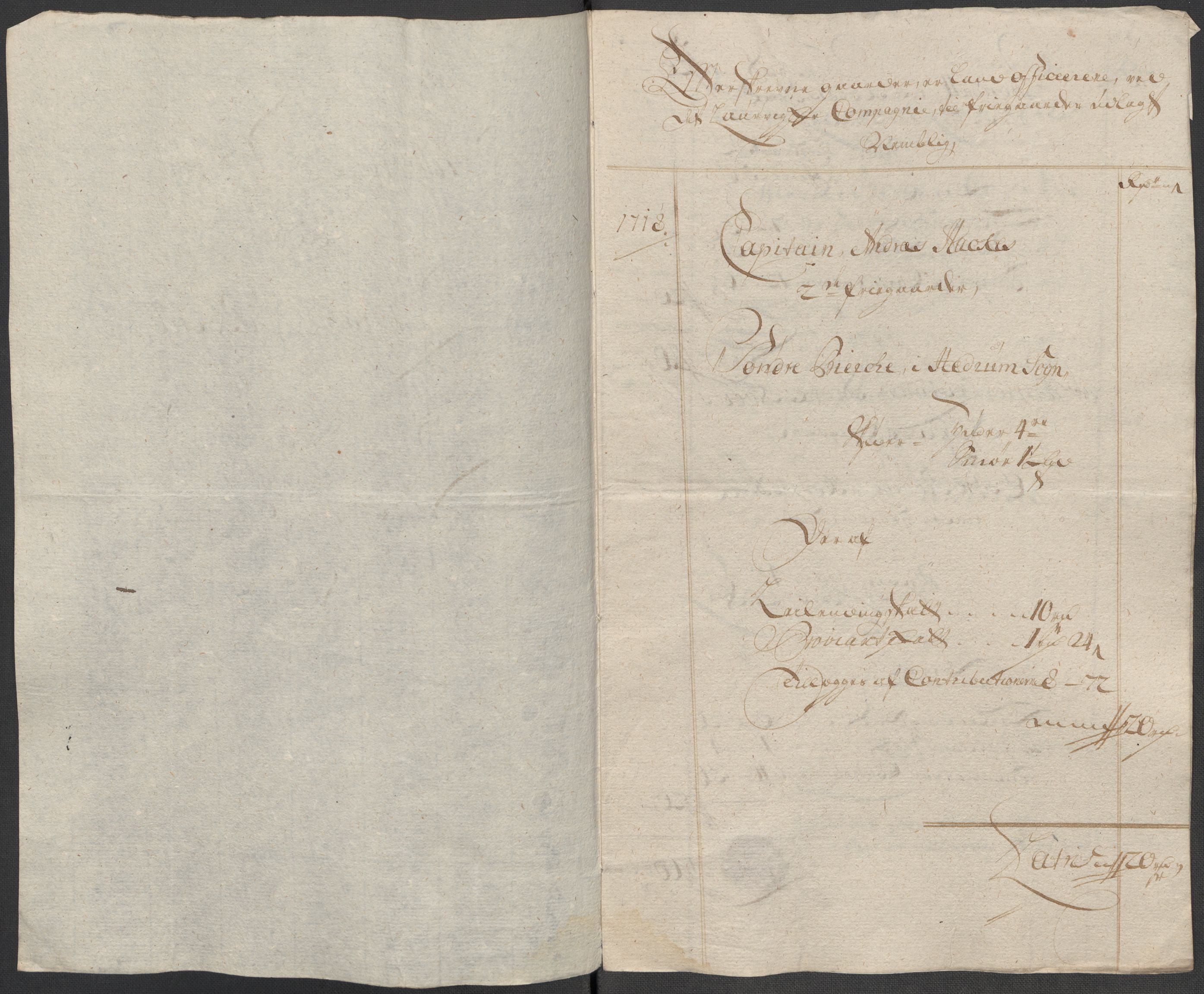 Rentekammeret inntil 1814, Reviderte regnskaper, Fogderegnskap, AV/RA-EA-4092/R33/L1988: Fogderegnskap Larvik grevskap, 1718, p. 298